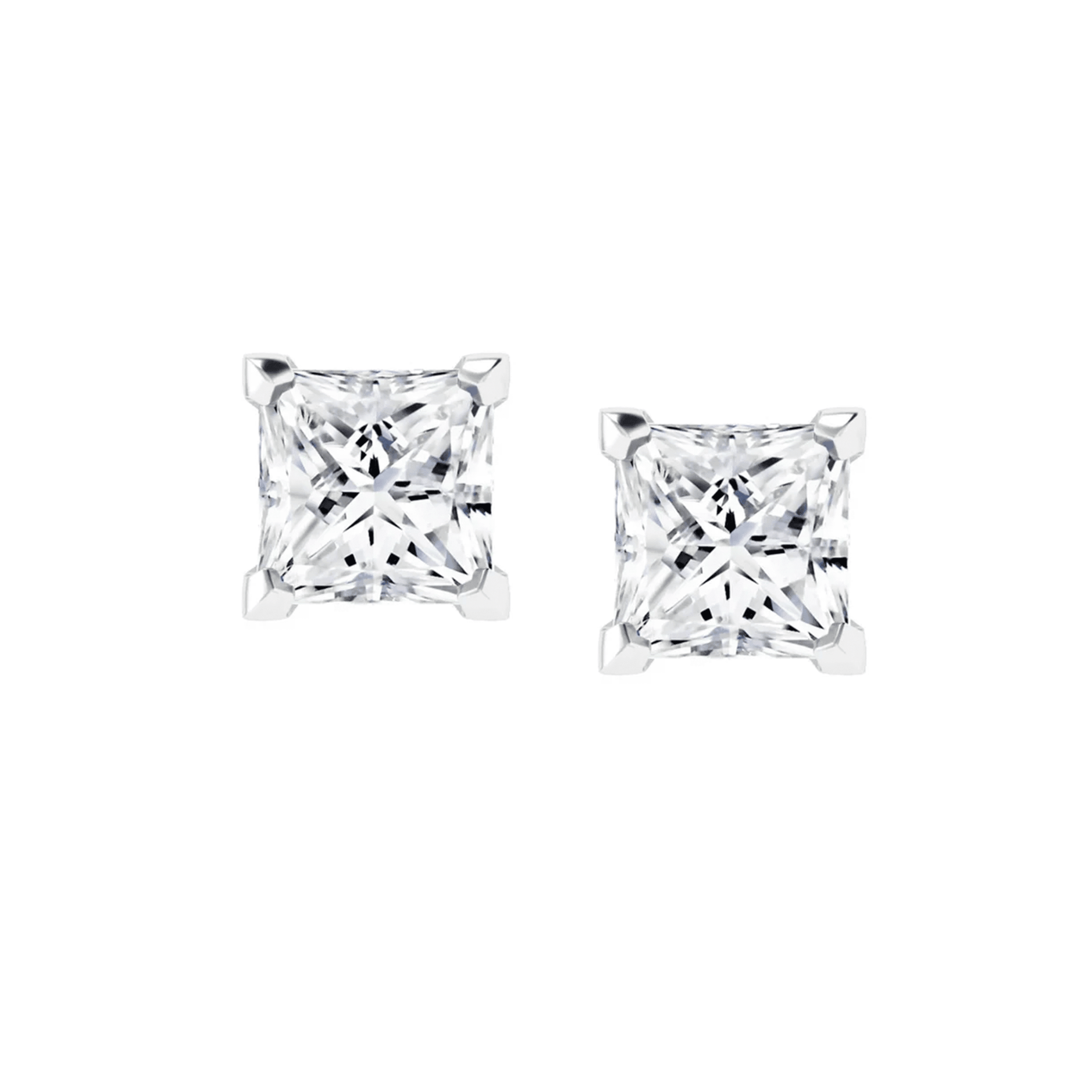 Princess lab Diamond Stud earrings