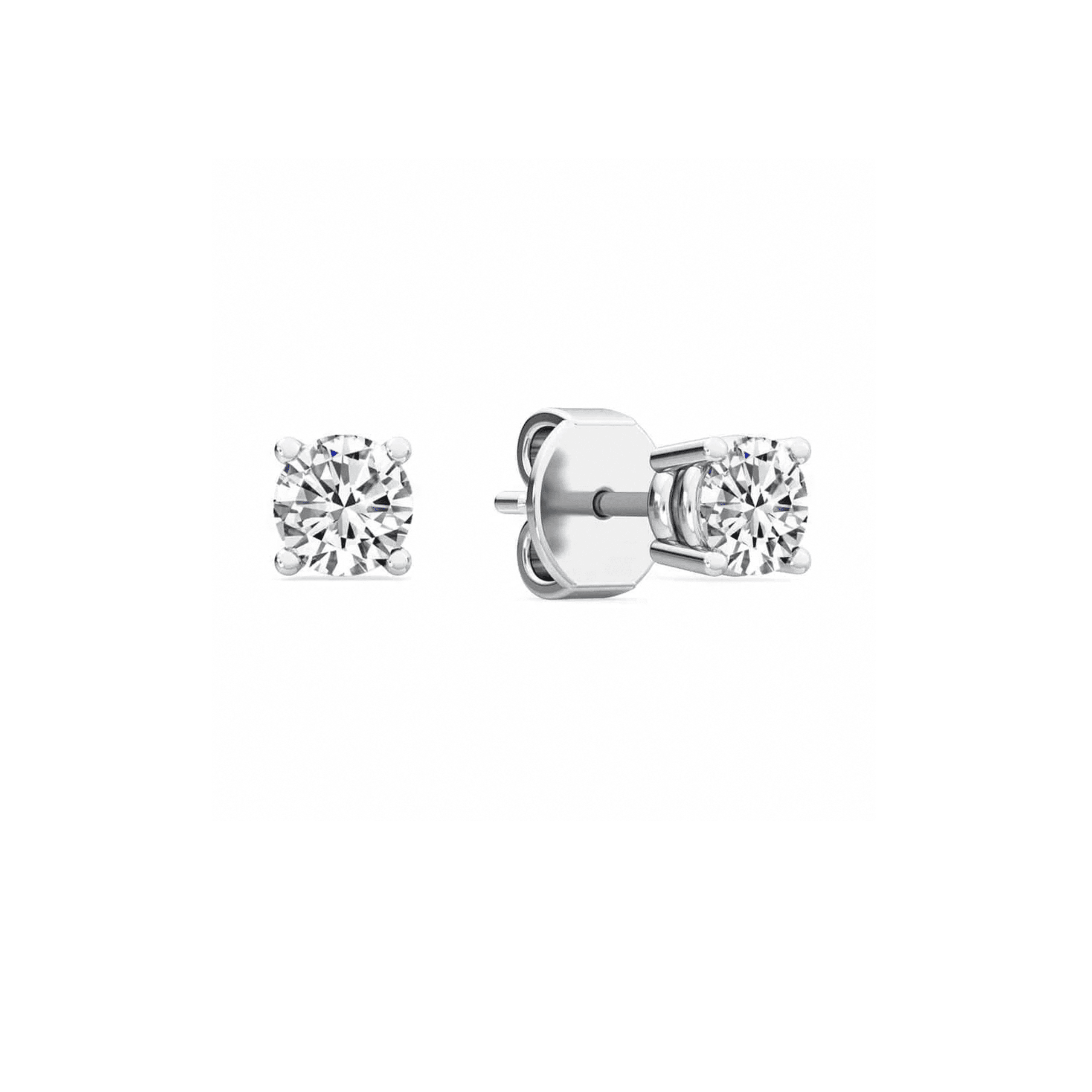 Round lab diamond stud earrings