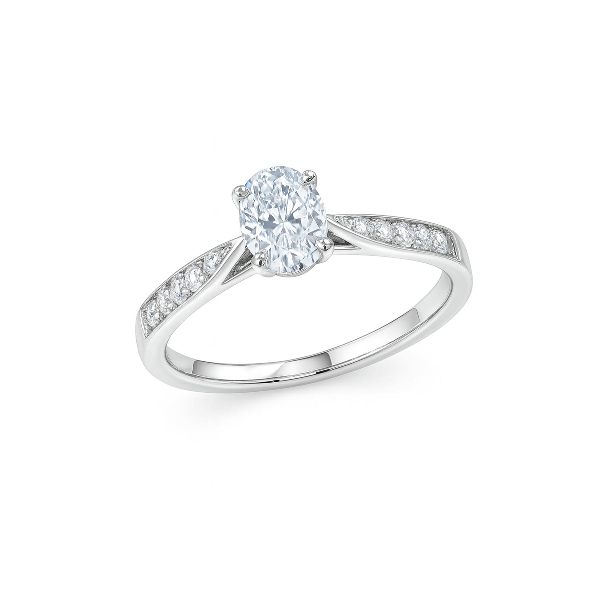 0.50 carat Oval Lab Diamond engagement ring