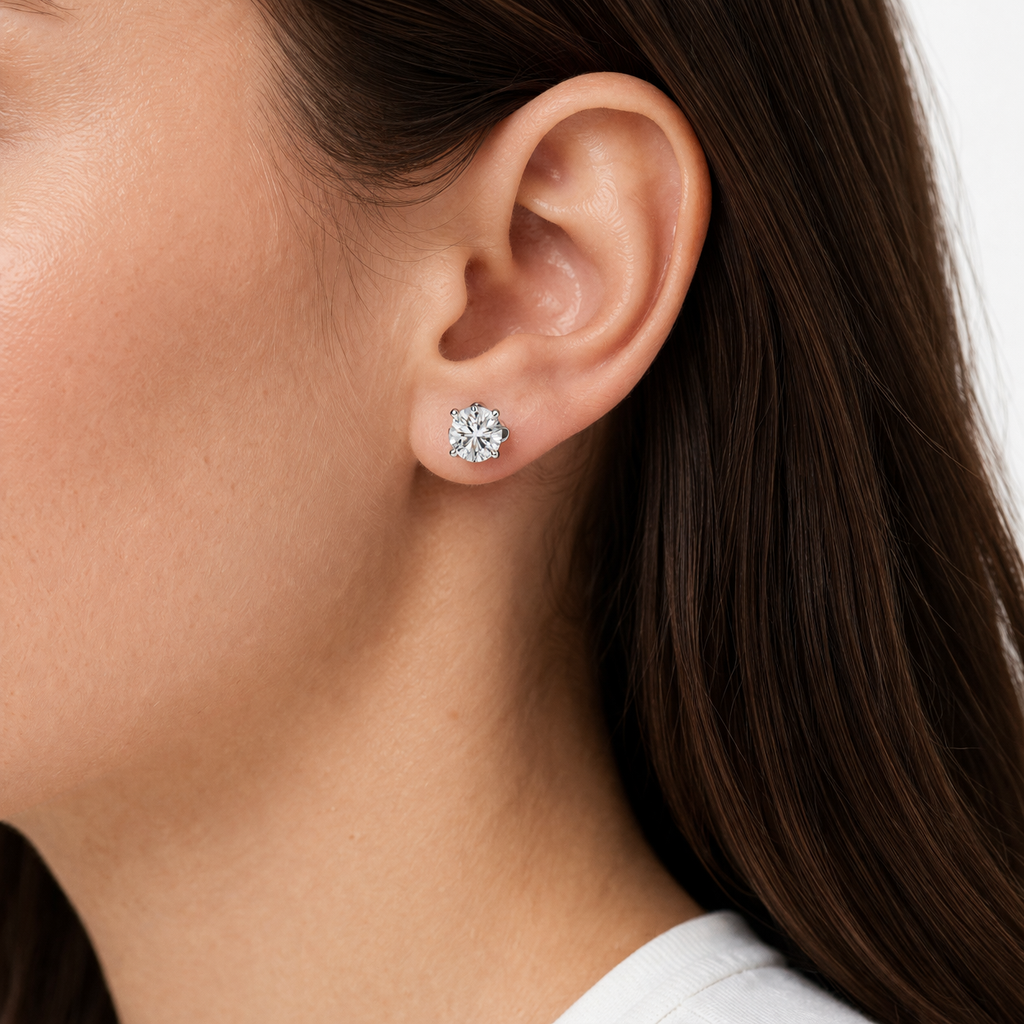 0.50 carat lab diamond stud earrings Dubai