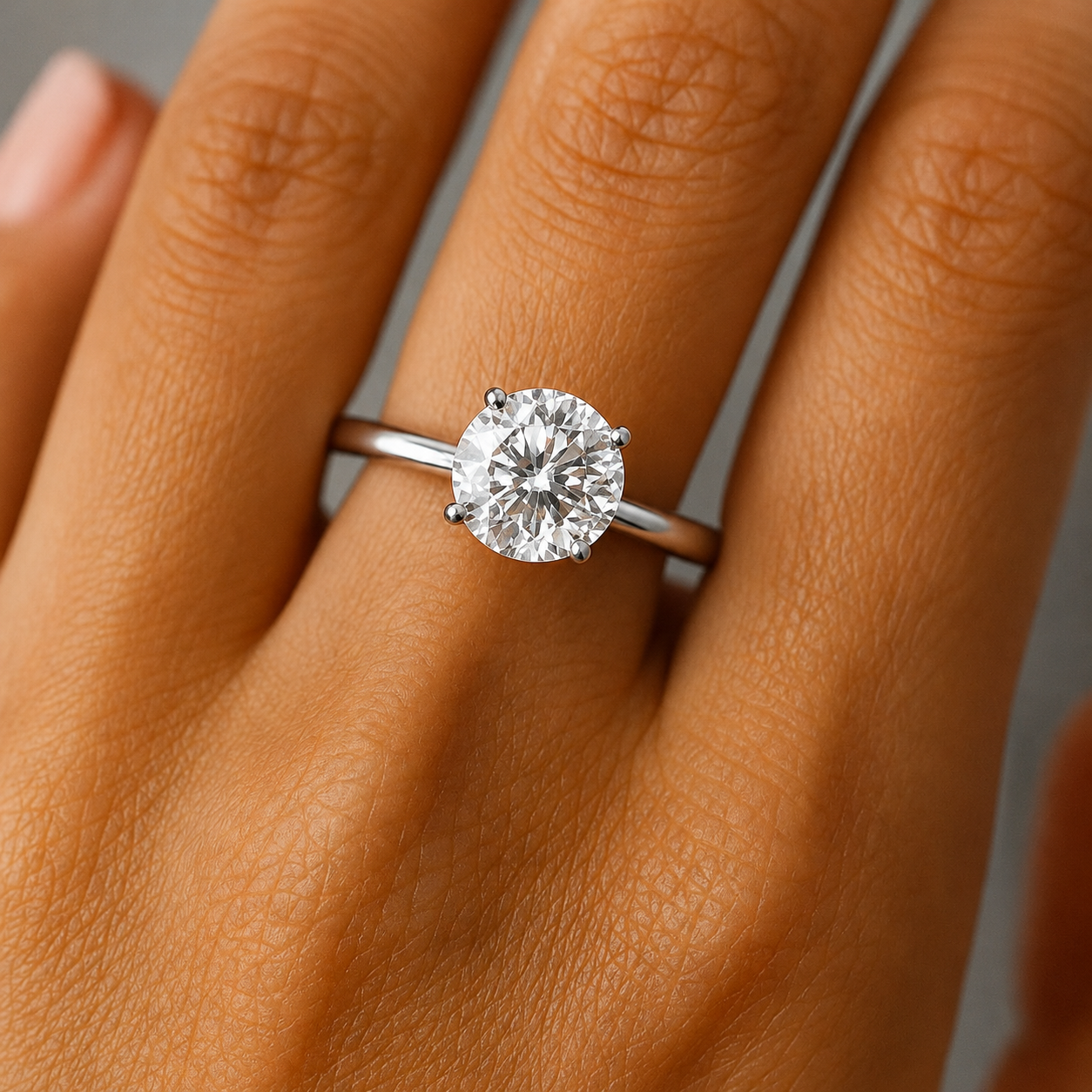 1 carat lab diamond ring
