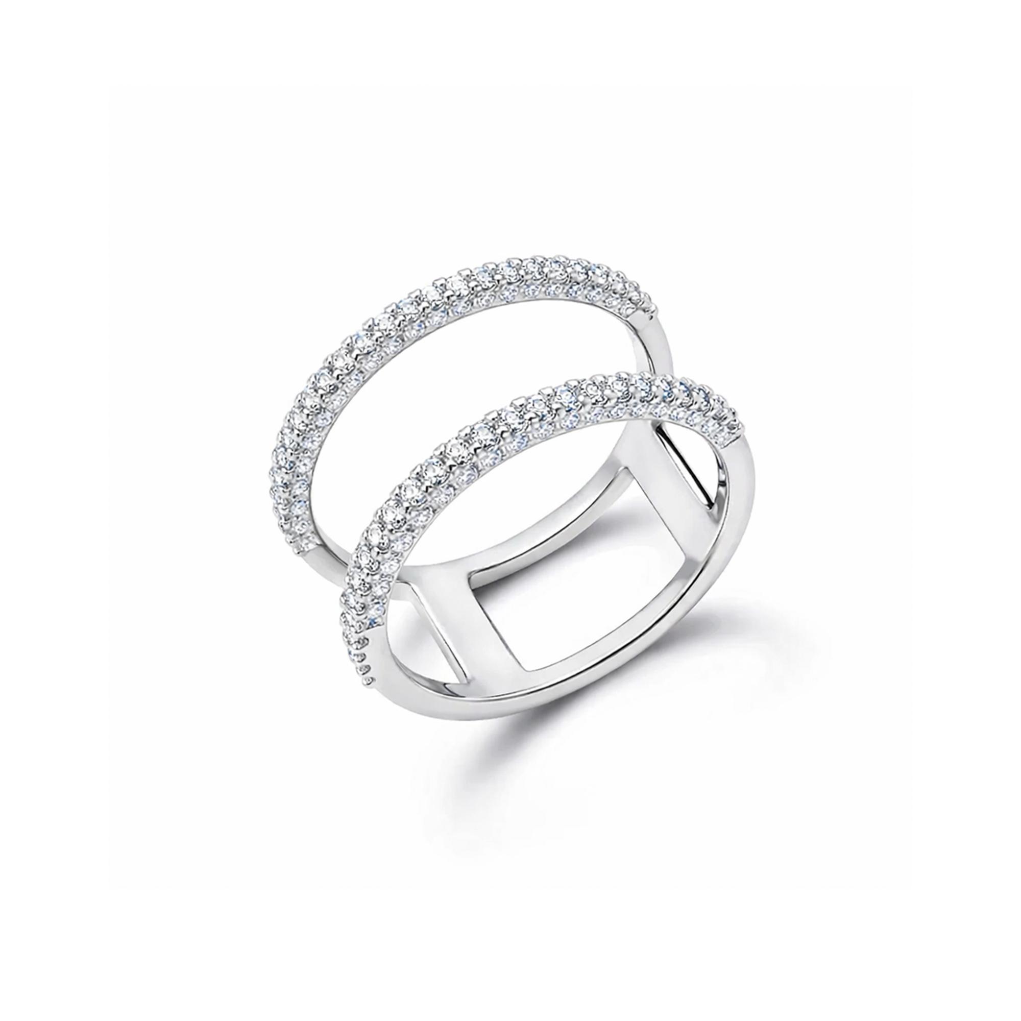 2 Liner Lab Diamond Ring