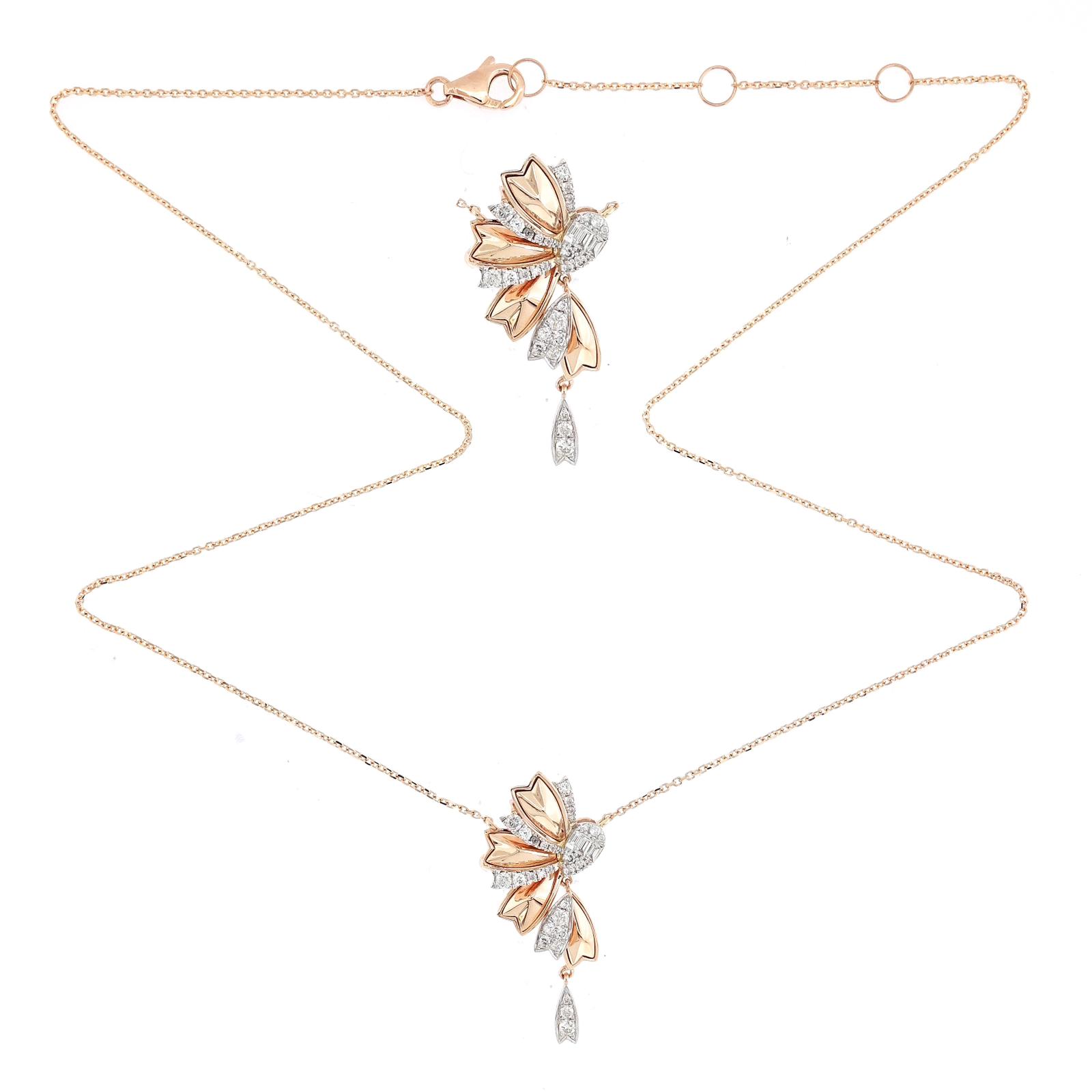 Lab Diamond Floral Necklace