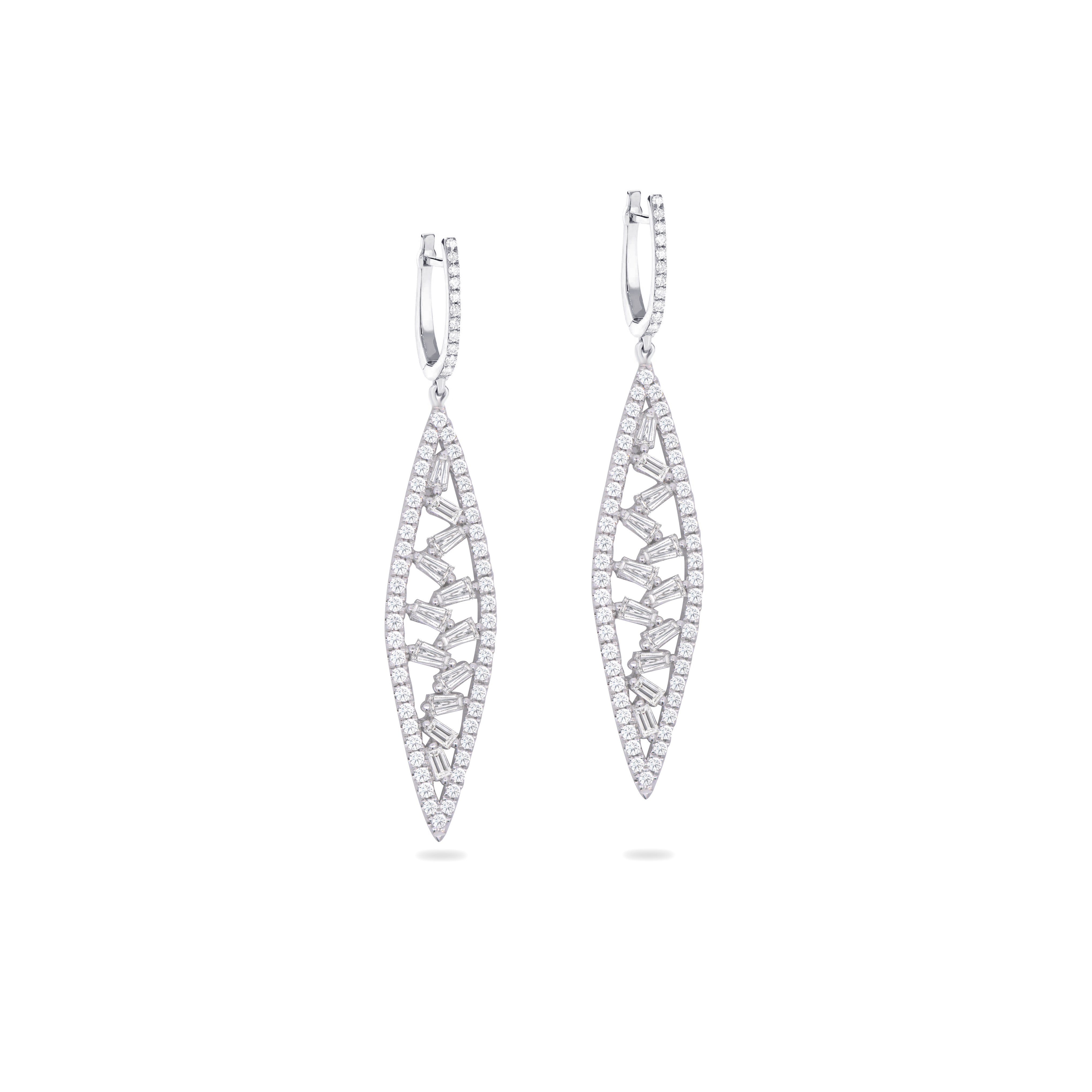 Baguette Lab Diamond Earrings