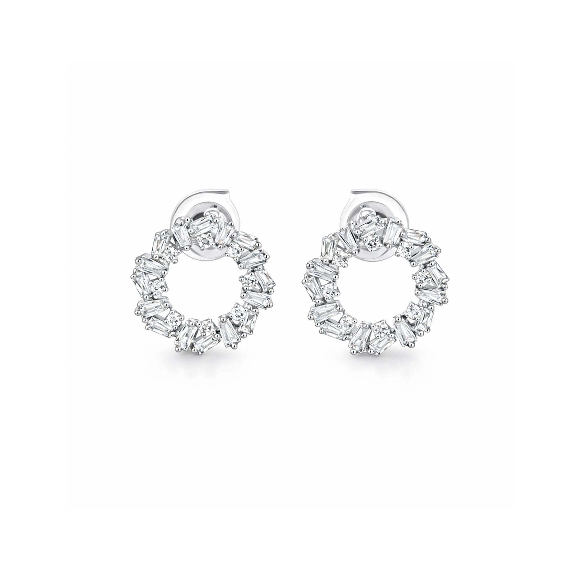Baguette lab diamond earrings