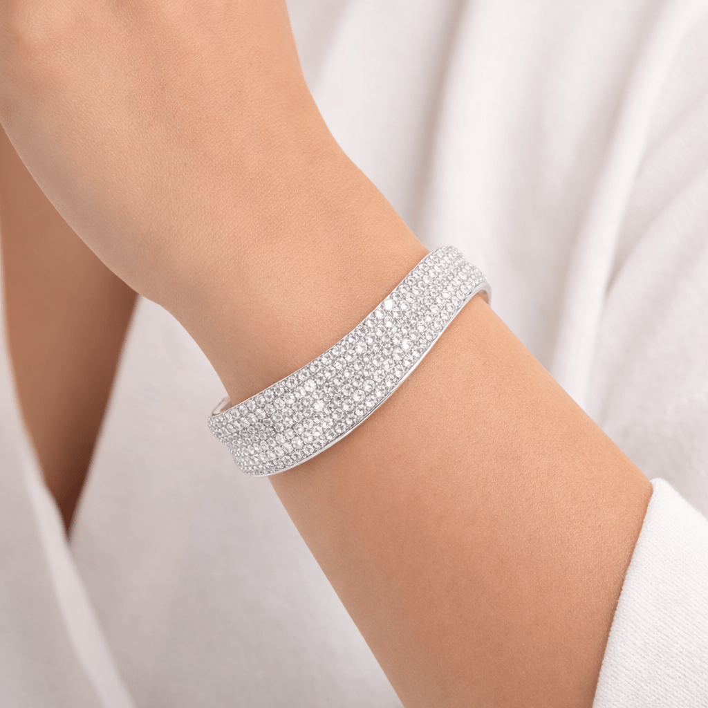 Lab Diamond Bangle in Pave setting Dubai