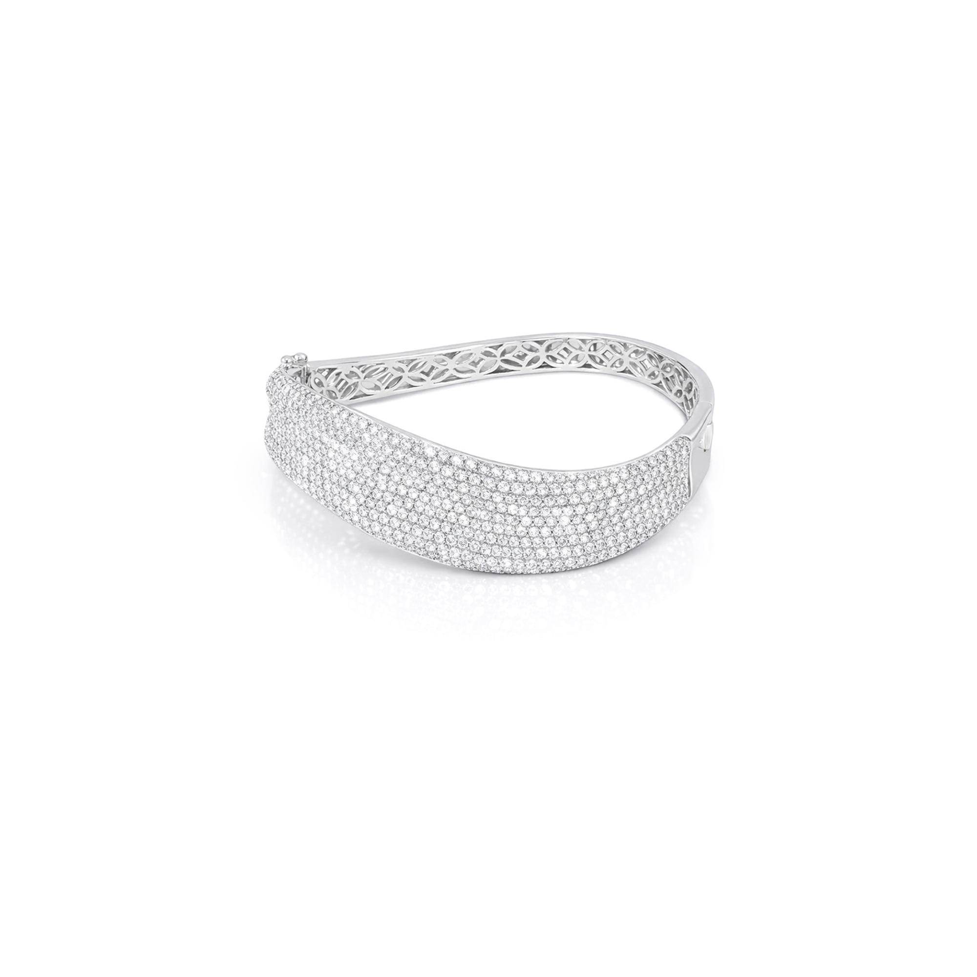 Lab Diamond Bangle in Pave setting