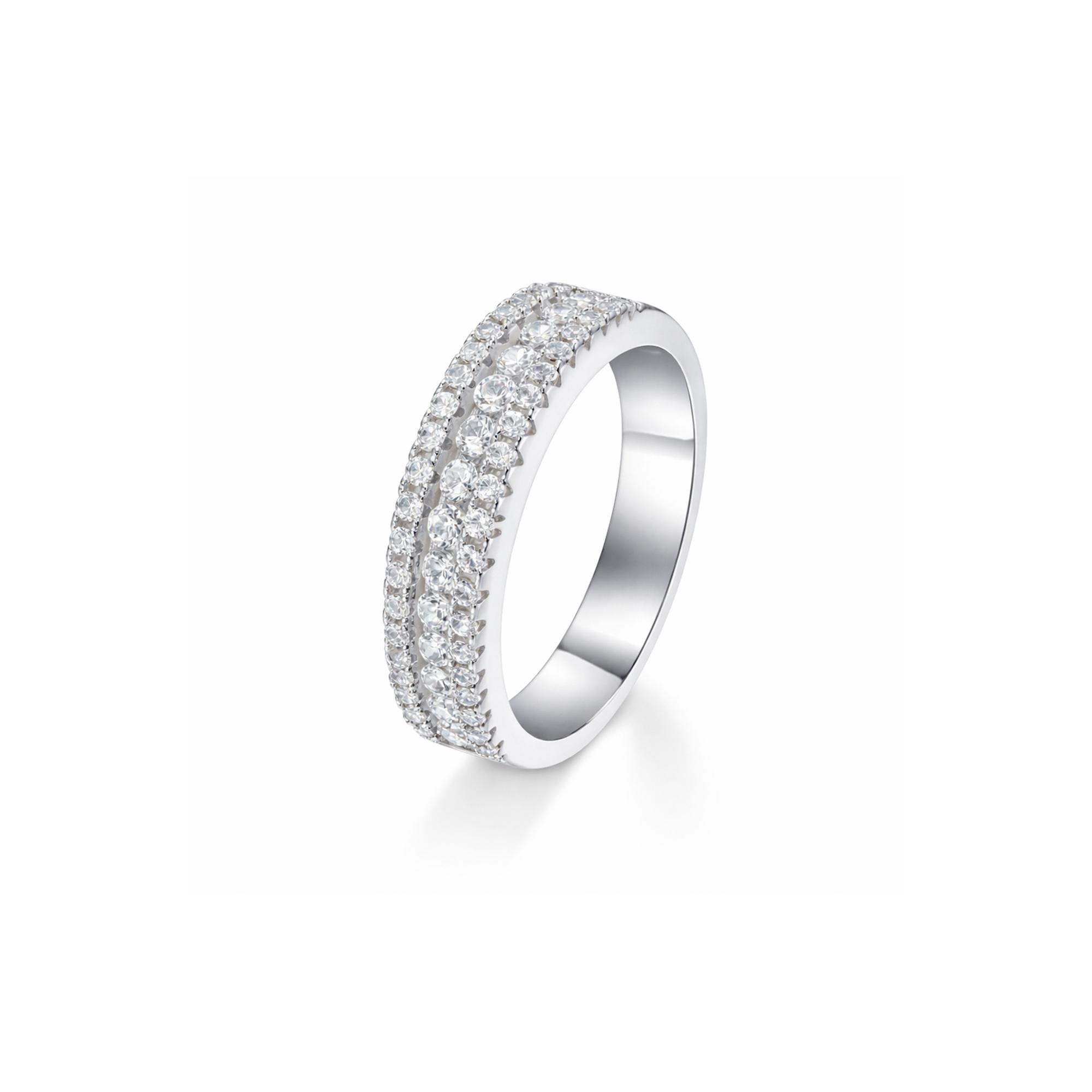 Beveled Pavé Lab Diamond Ring Dubai