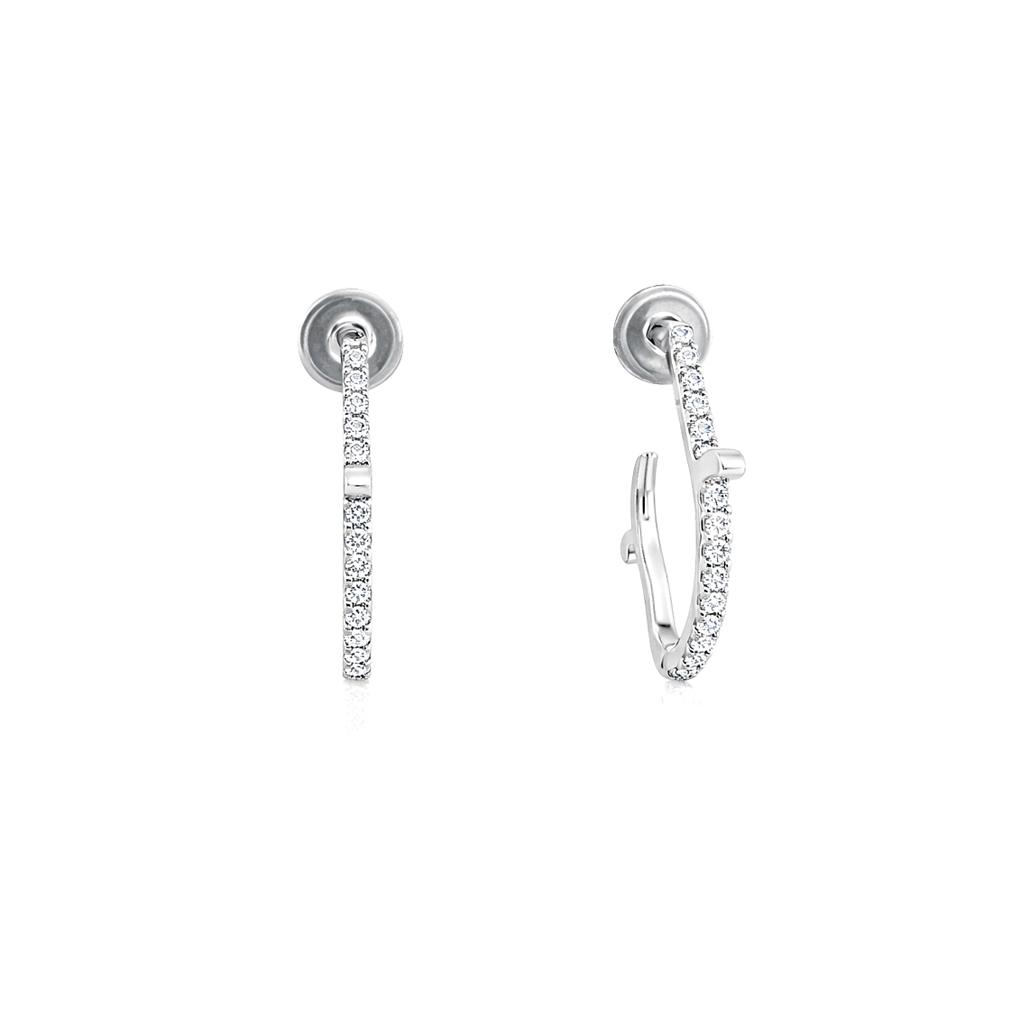 Classic Lab Diamond Hoop Earrings