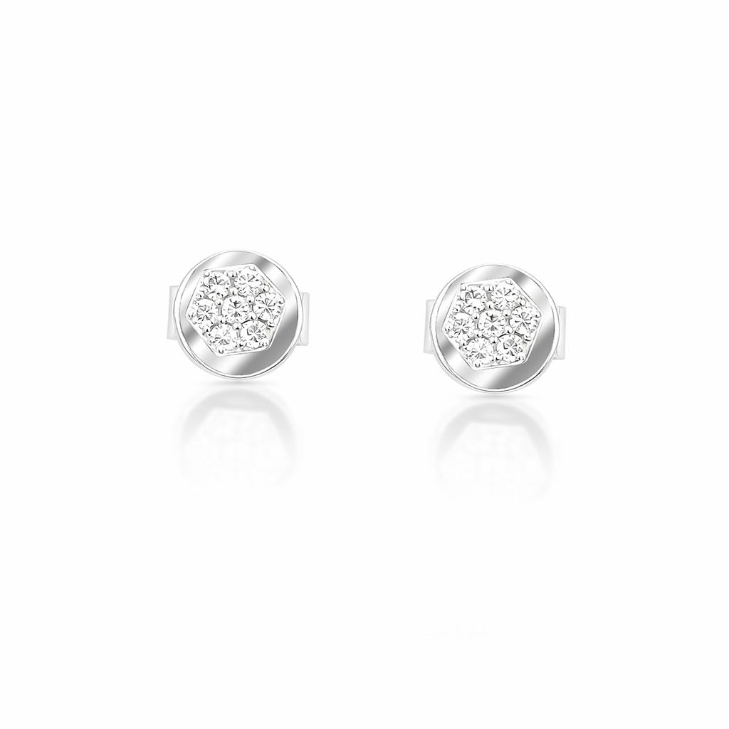 Cluster Lab Diamond stud Earrings
