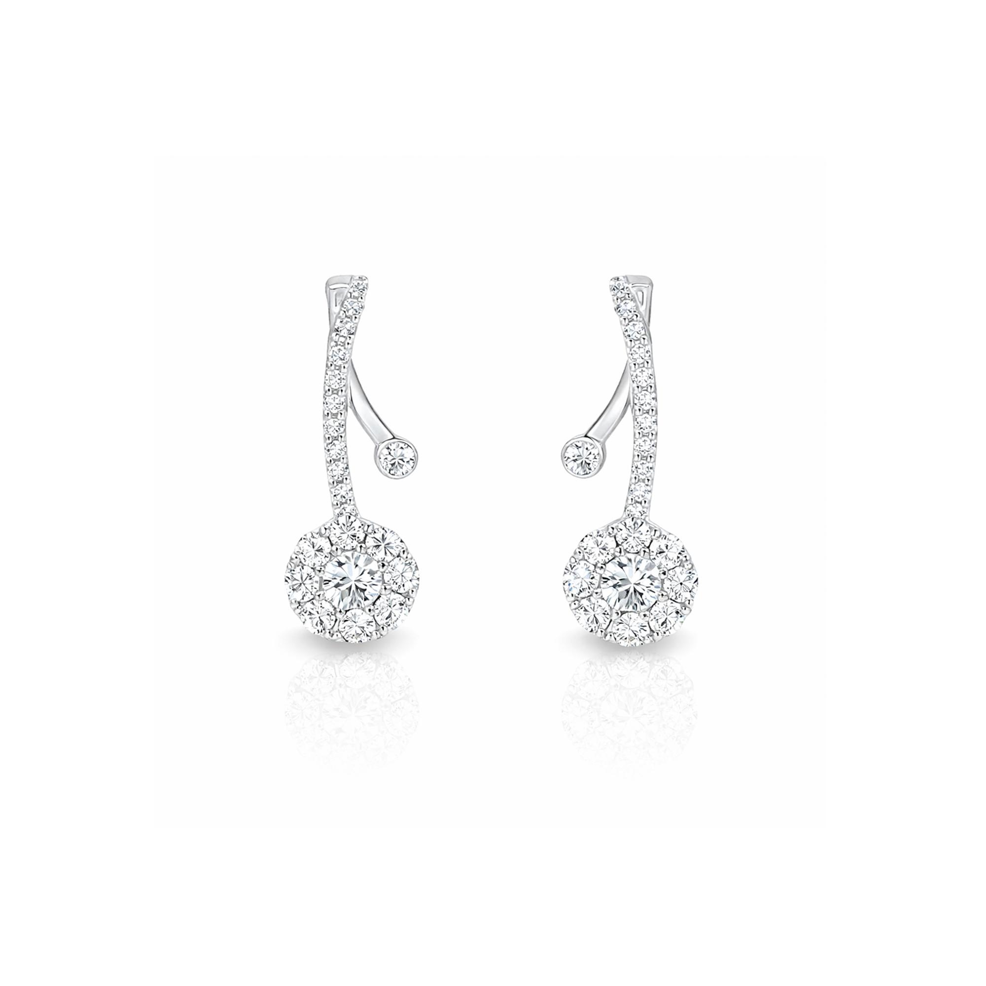 Cluster lab diamond earrings