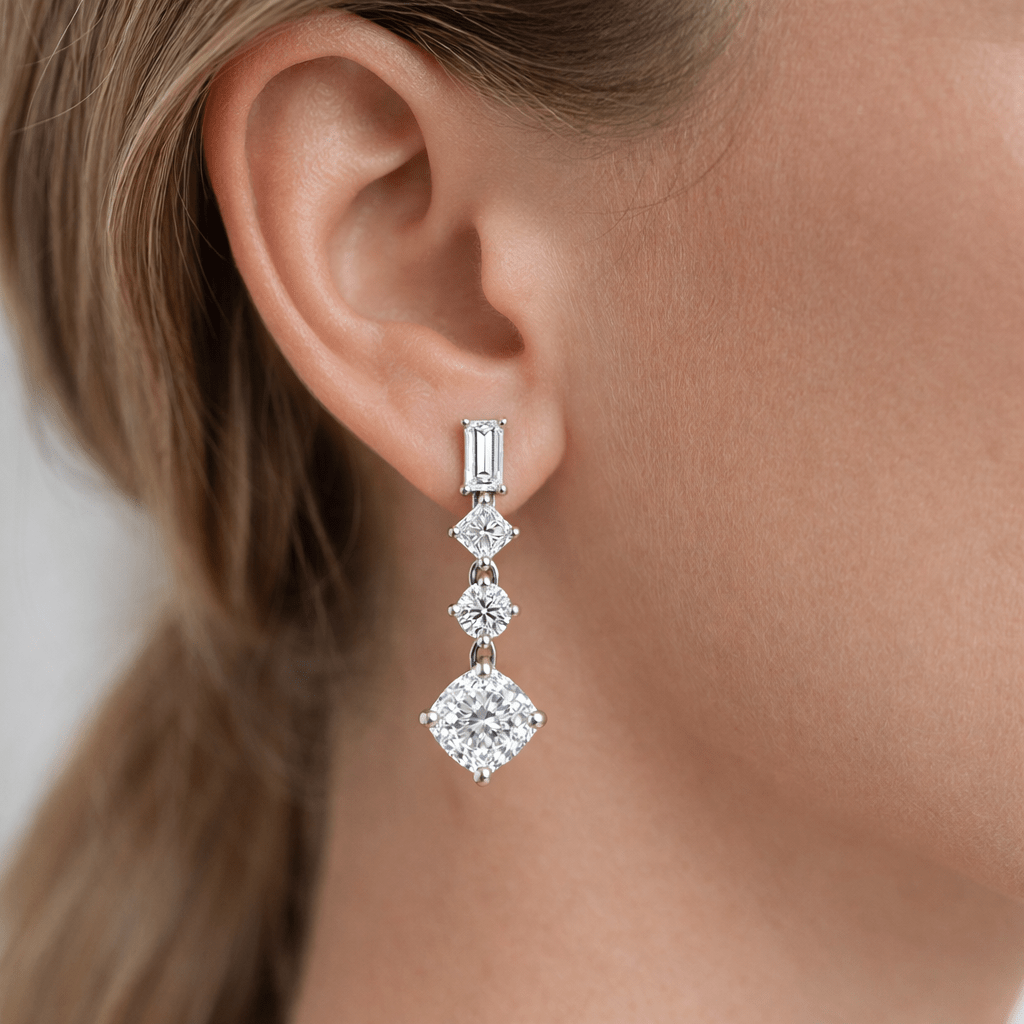 Dangling Lab Diamond Earrings Dubai