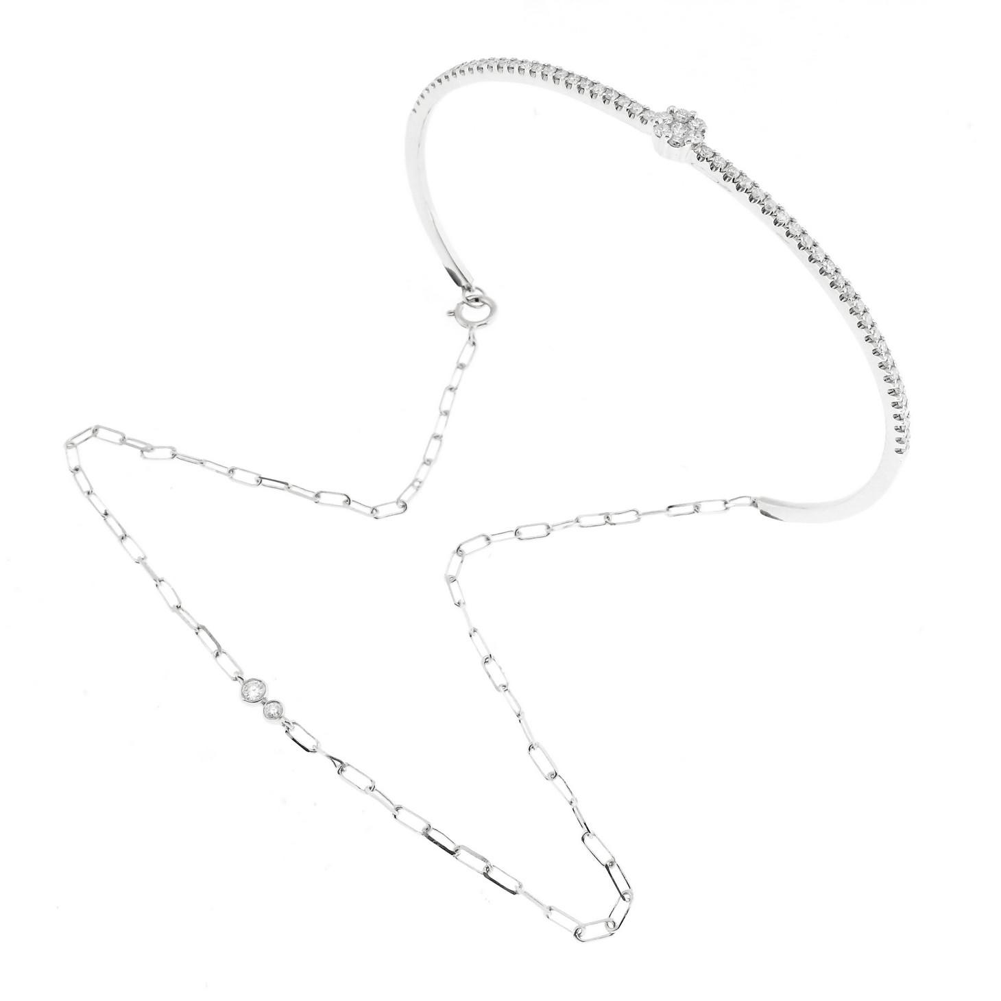 Lab Diamond Bangle Bracelet