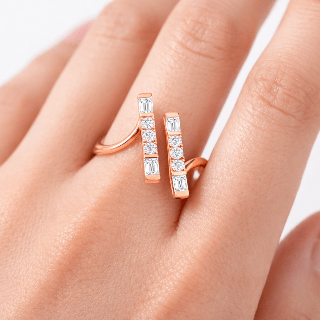 Lab Diamond Bar Ring Dubai