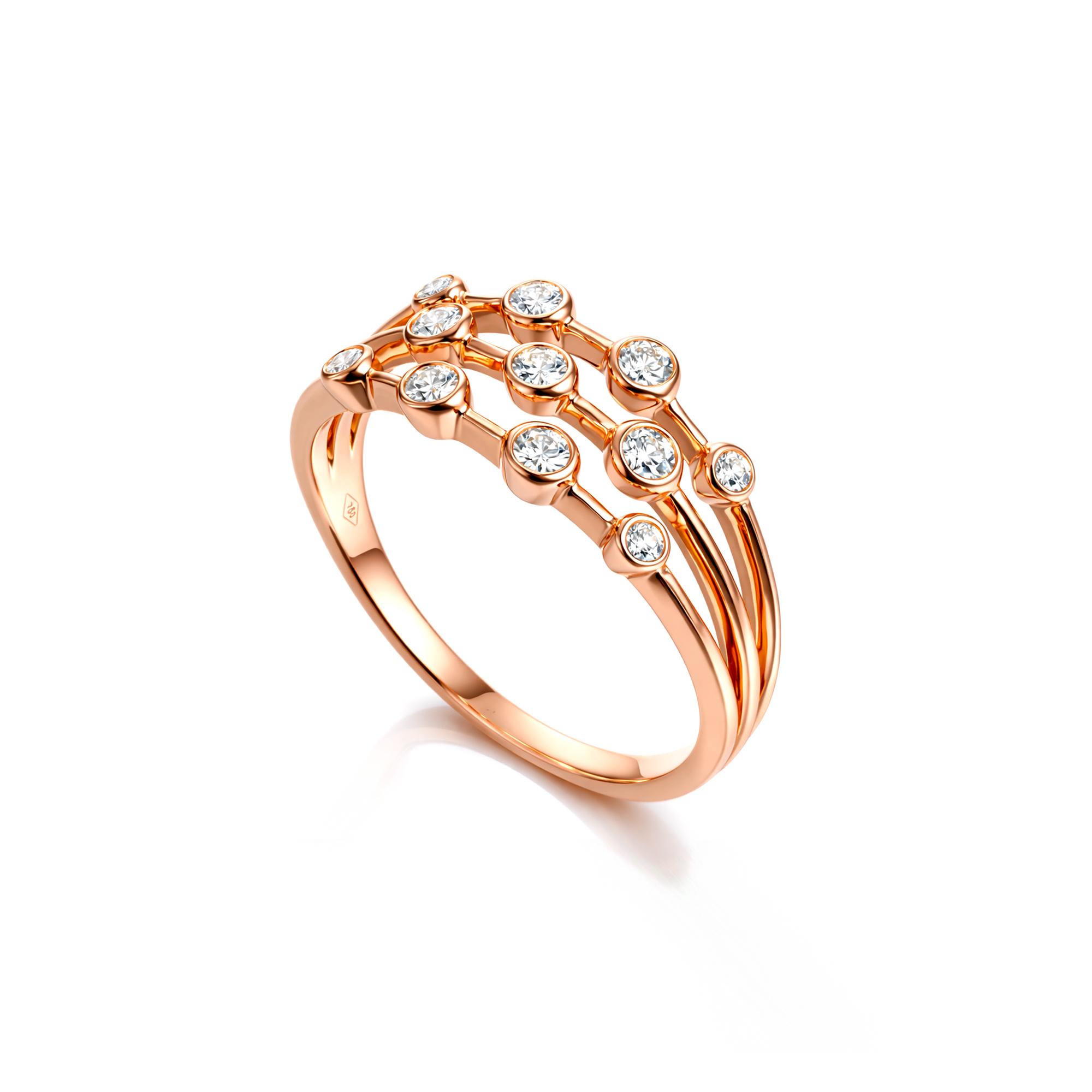 Lab Diamond Bezel Set Multi-Row Band