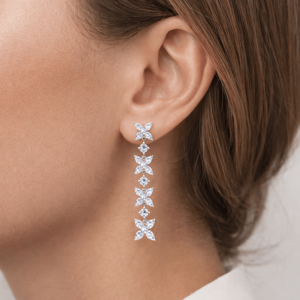Lab Diamond Dangling Earrings Dubai