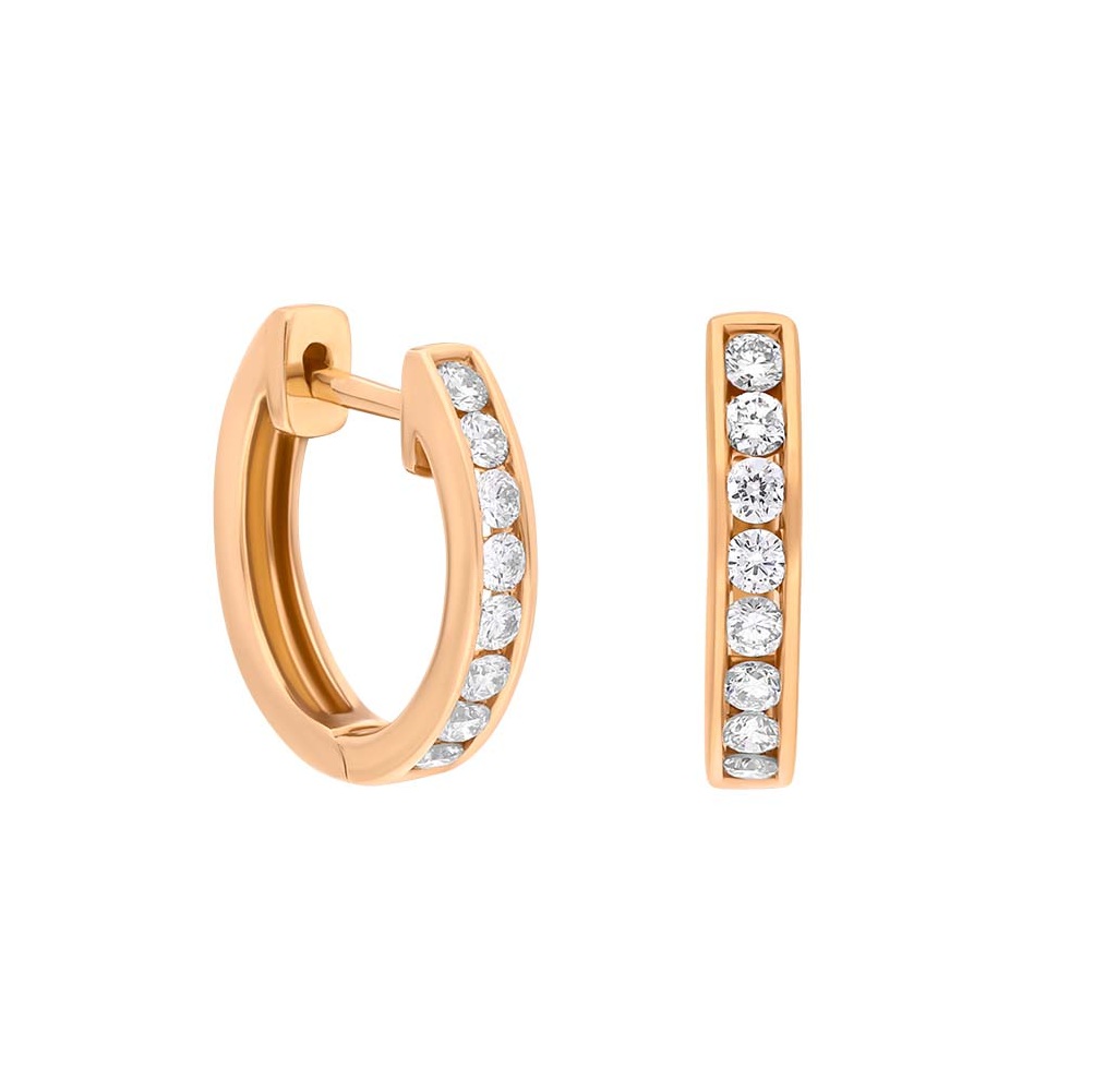 Lab Diamond Huggies Earrings Dubai
