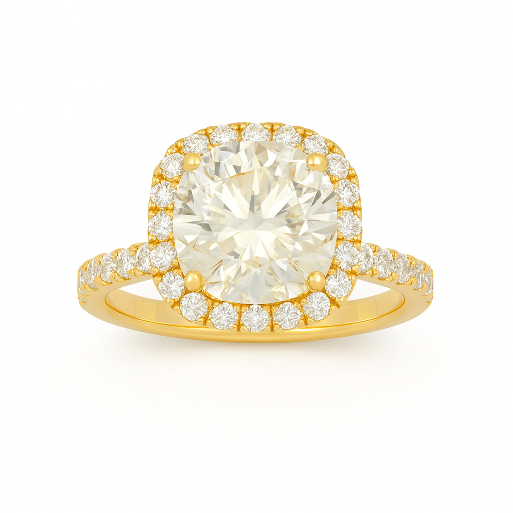 Lab Diamond Ring with Halo Dubai