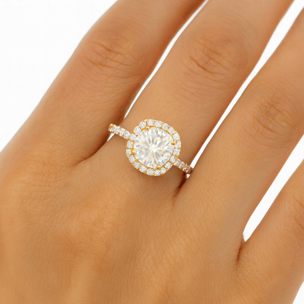 Lab Diamond Ring with Halo