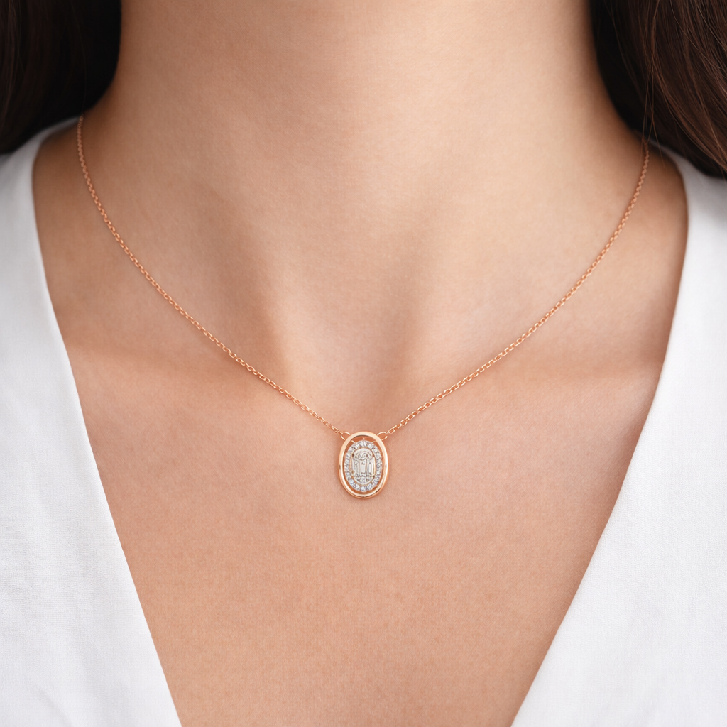 Lab Diamond Studded Necklace Dubai