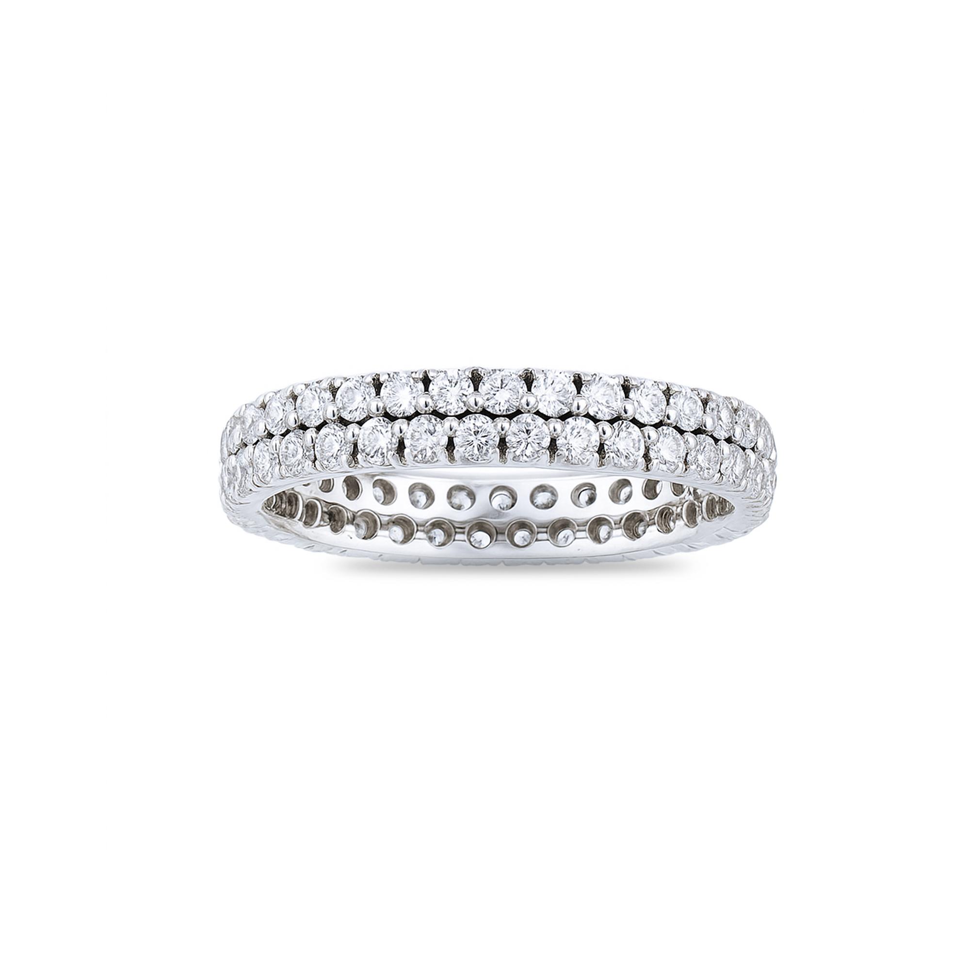 Double Row Lab Diamond Eternity Band Dubai