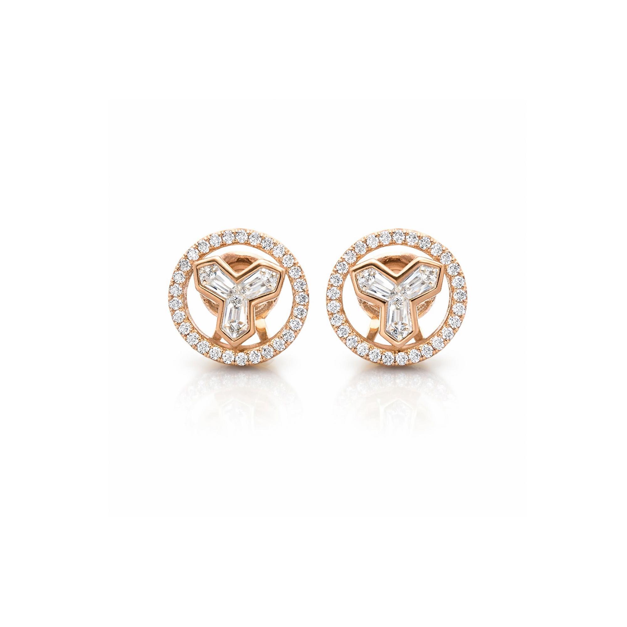 Bullet shape Lab Diamond earrings