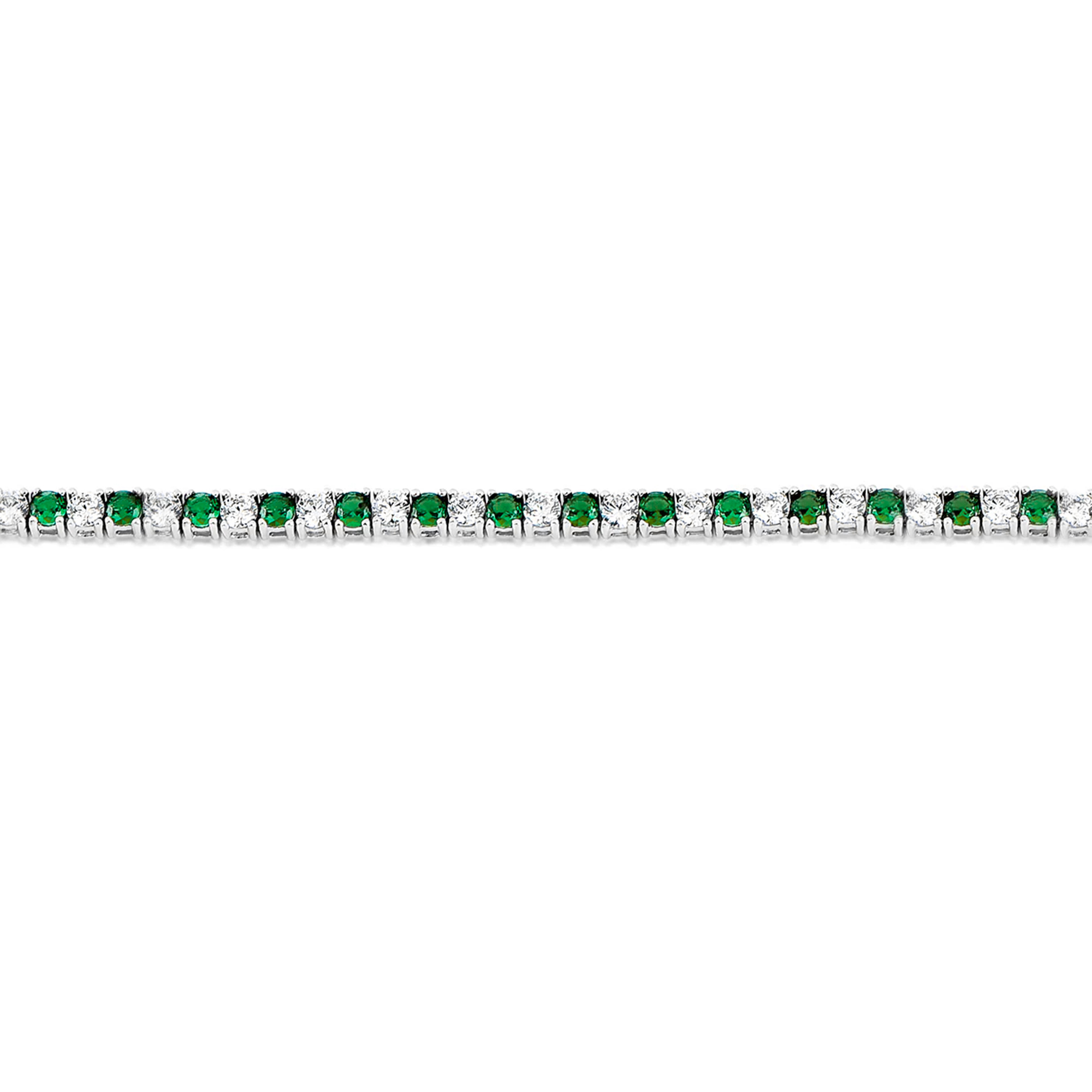 Emerald and lab diamond bracelet Dubai
