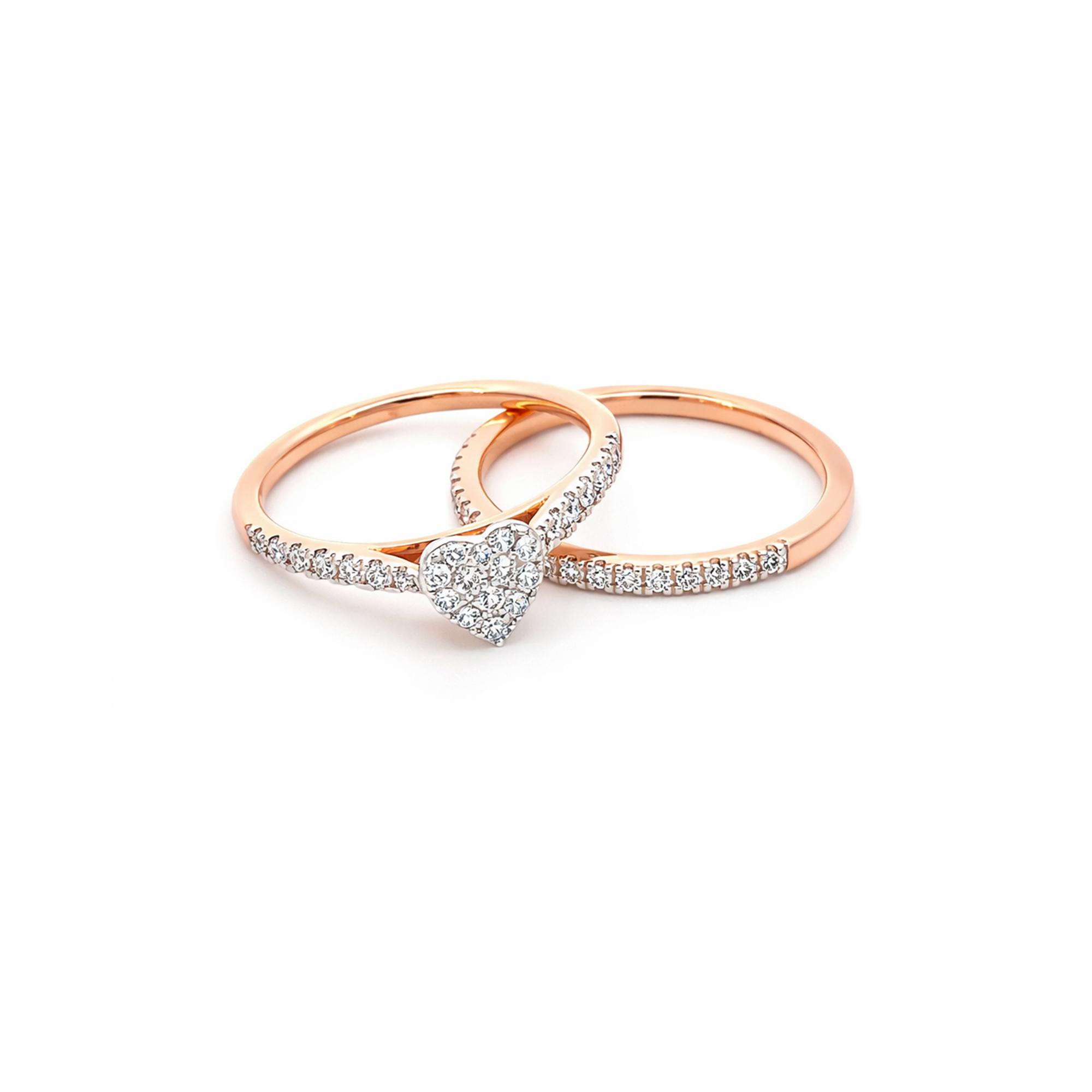 Twin lab diamond rings