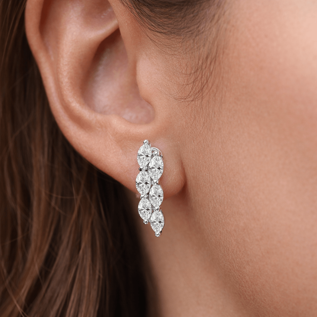 Fancy Shape Lab Diamond Earrings Dubai