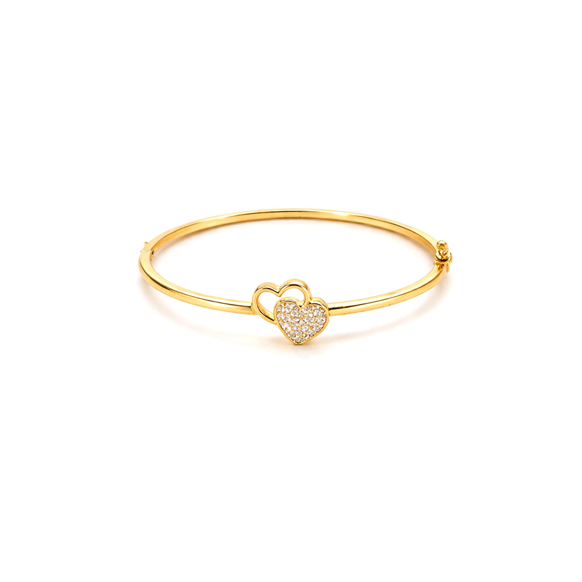 Heart Shape Lab diamond Bangle