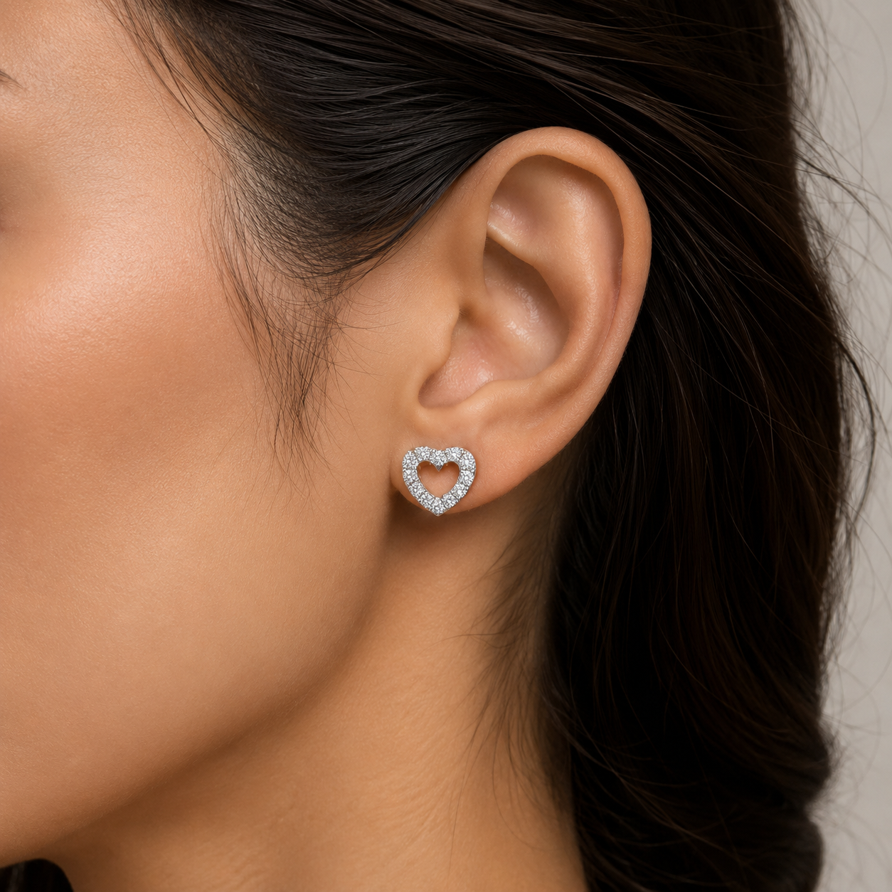 Heart shape lab diamond Earrings Dubai