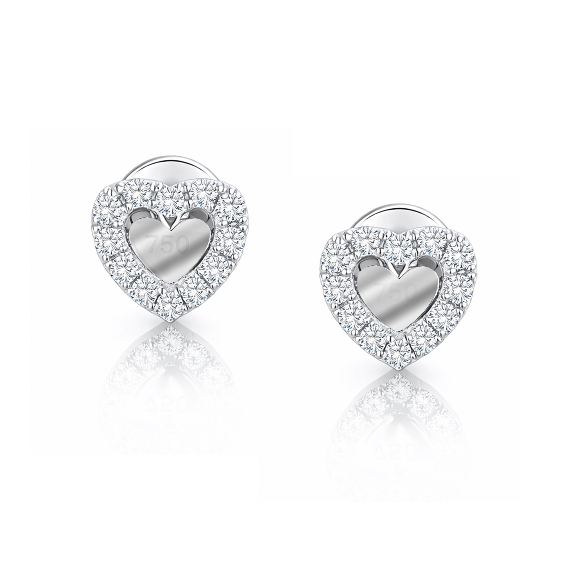 Heart shape lab diamond Earrings