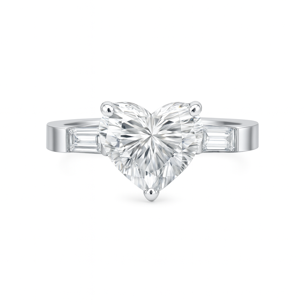 Heart shaped diamond ring