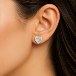 Heart shaped lab diamond Earrings