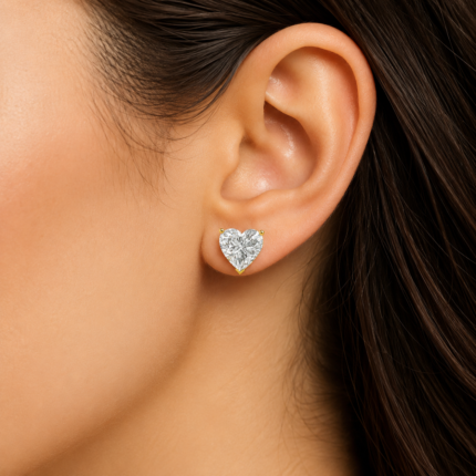 Heart shaped lab diamond Earrings