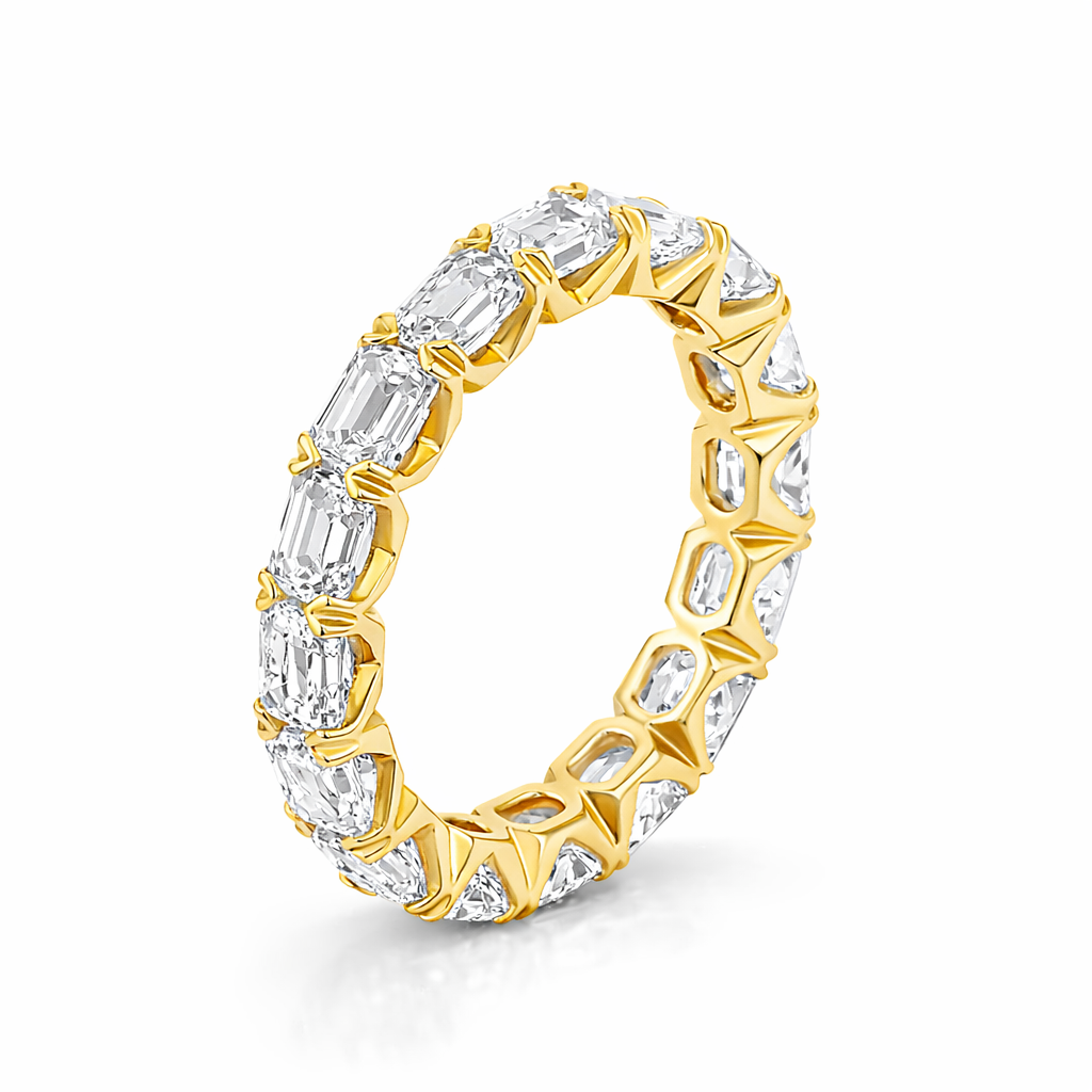Lab Diamond Emerald Eternity Ring