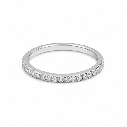 Lab diamond Half Eternity Ring in white gold
