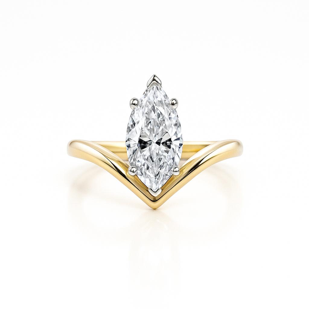 Marquise lab diamond ring