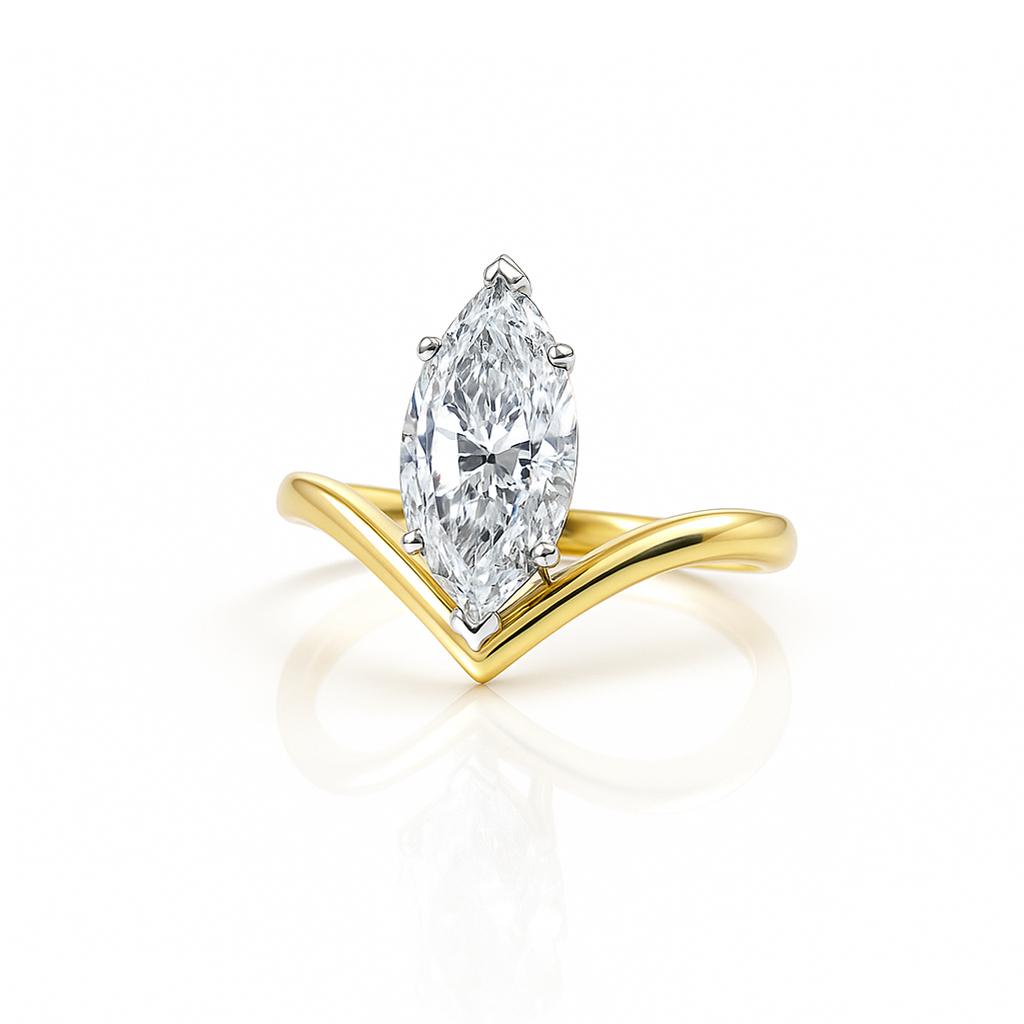 Marquise lab diamond ring Dubai