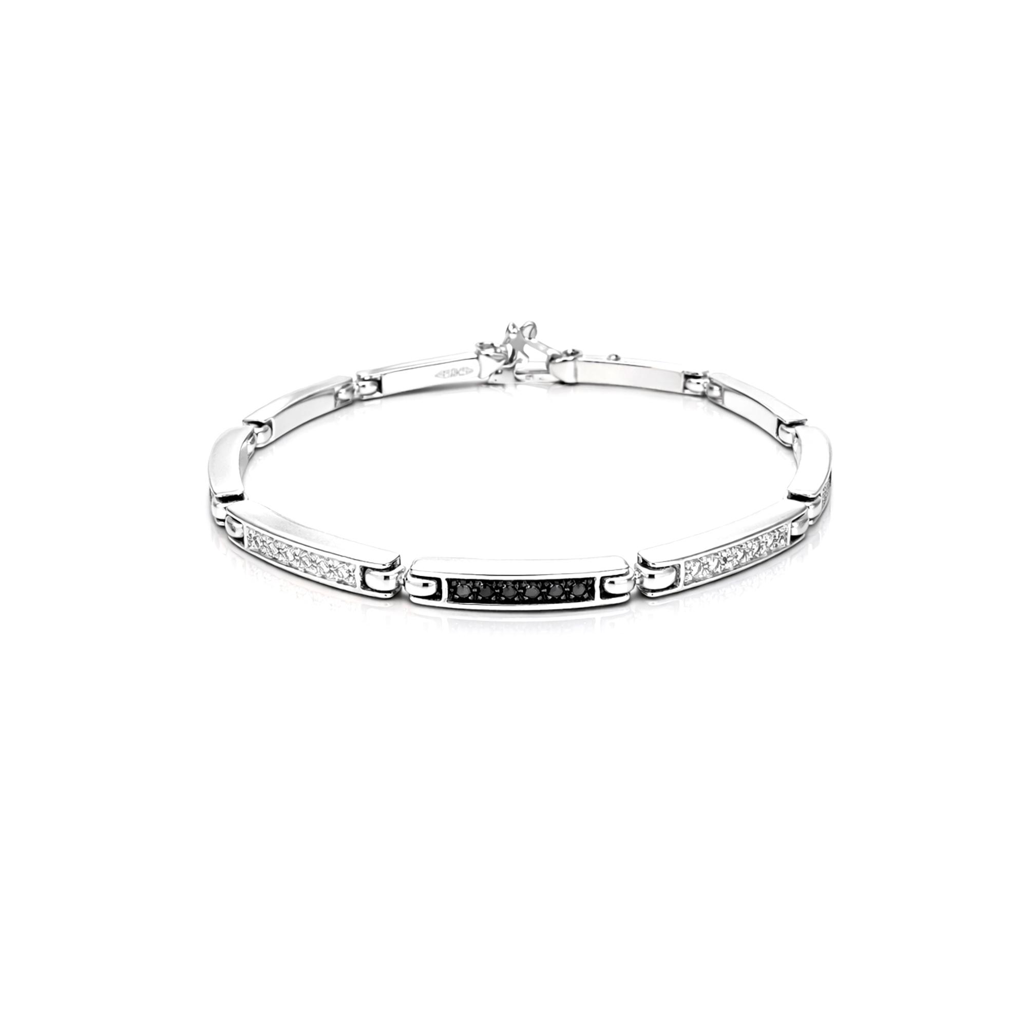 Mens Bracelet with lab diamonds