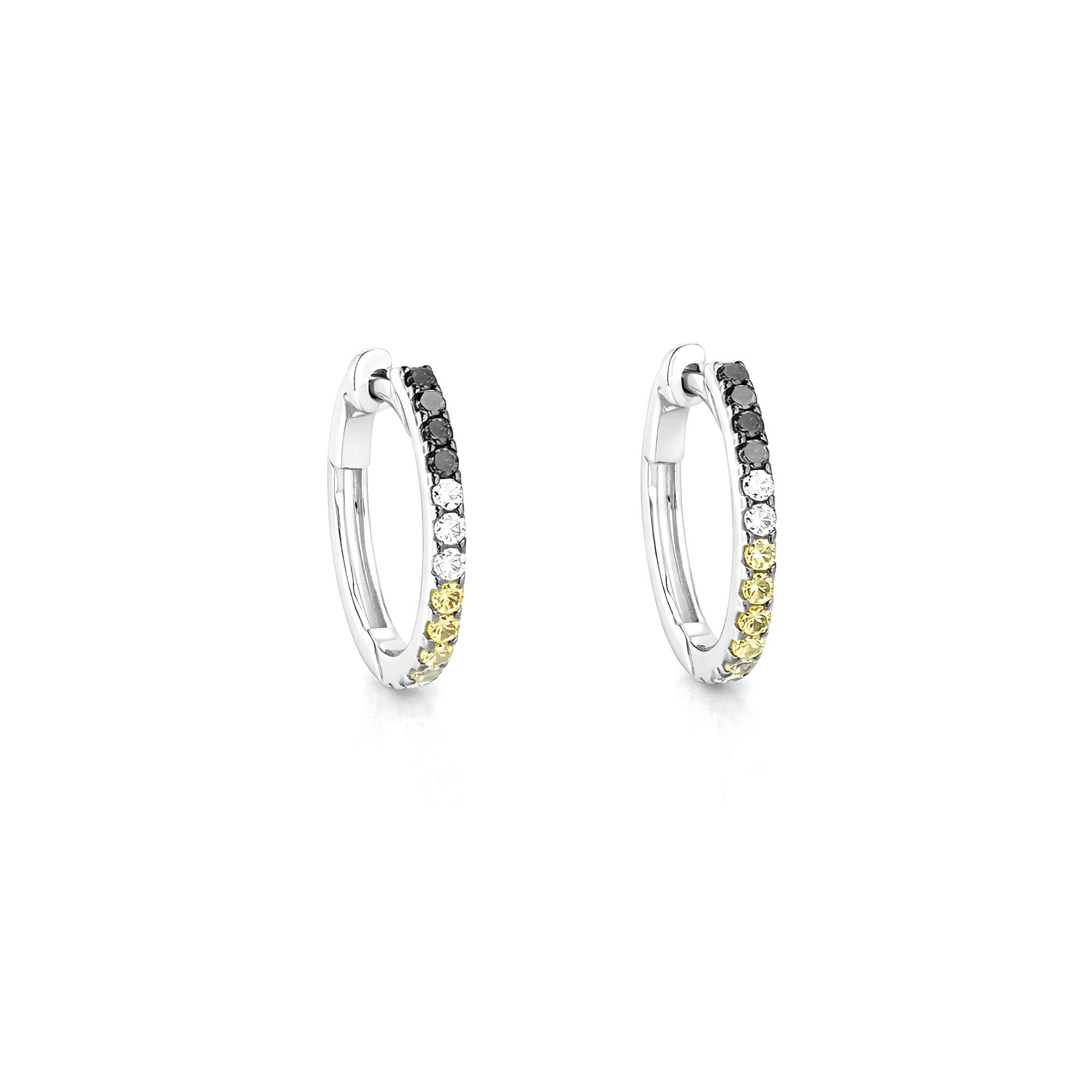 Multi Color Lab diamond Hoop Earrings Dubai