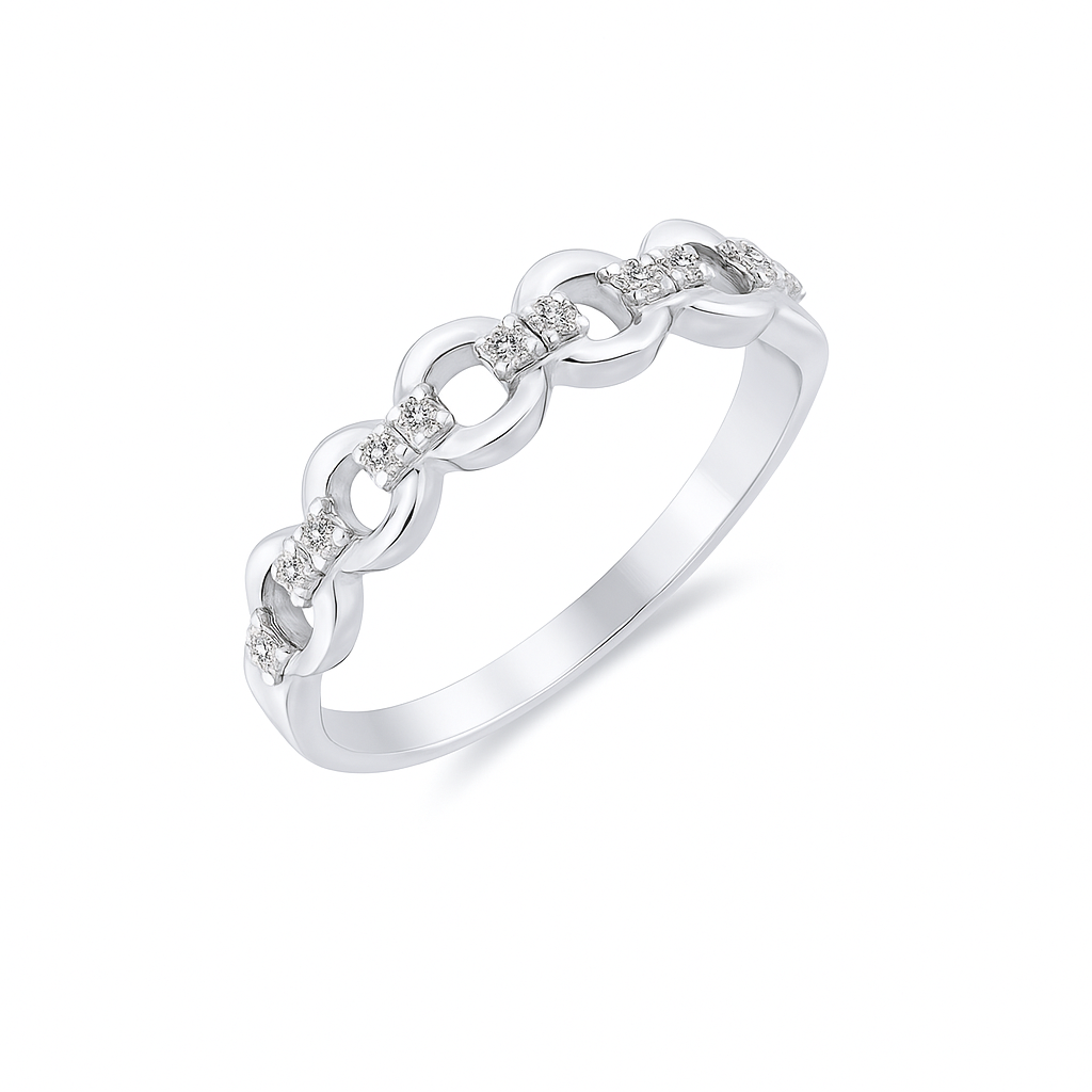 Floral lab diamond studded ring Dubai
