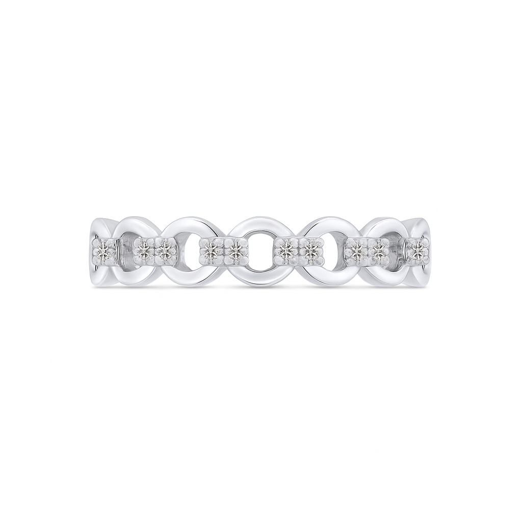 Lab Diamond Ring with Open Link design Dubai