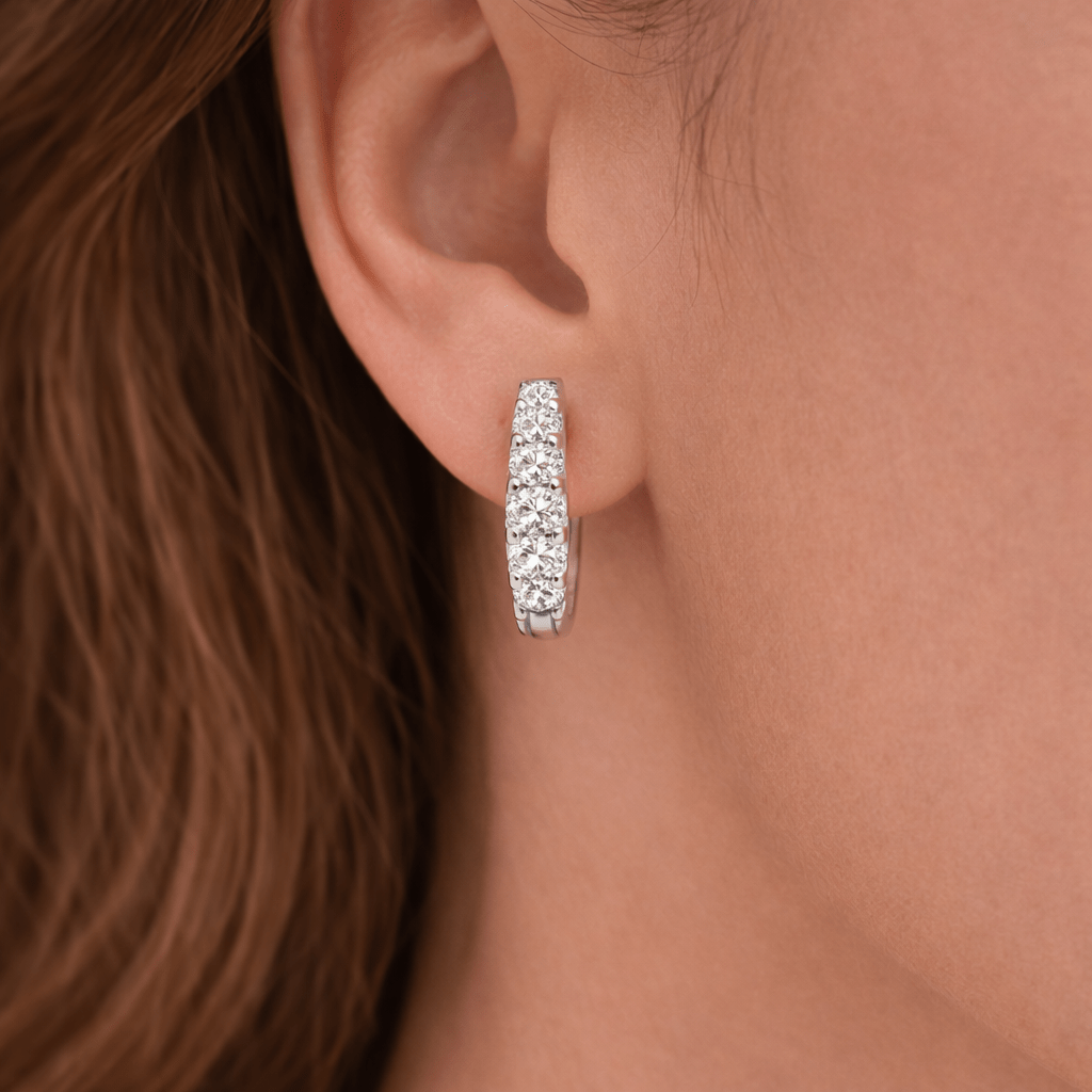 Oval Lab Diamond Earrings Dubai