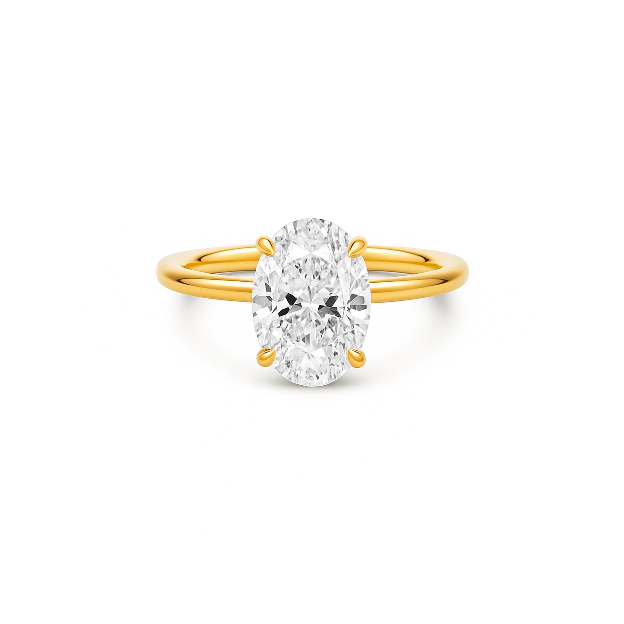 1 carat Oval Lab Diamond Ring
