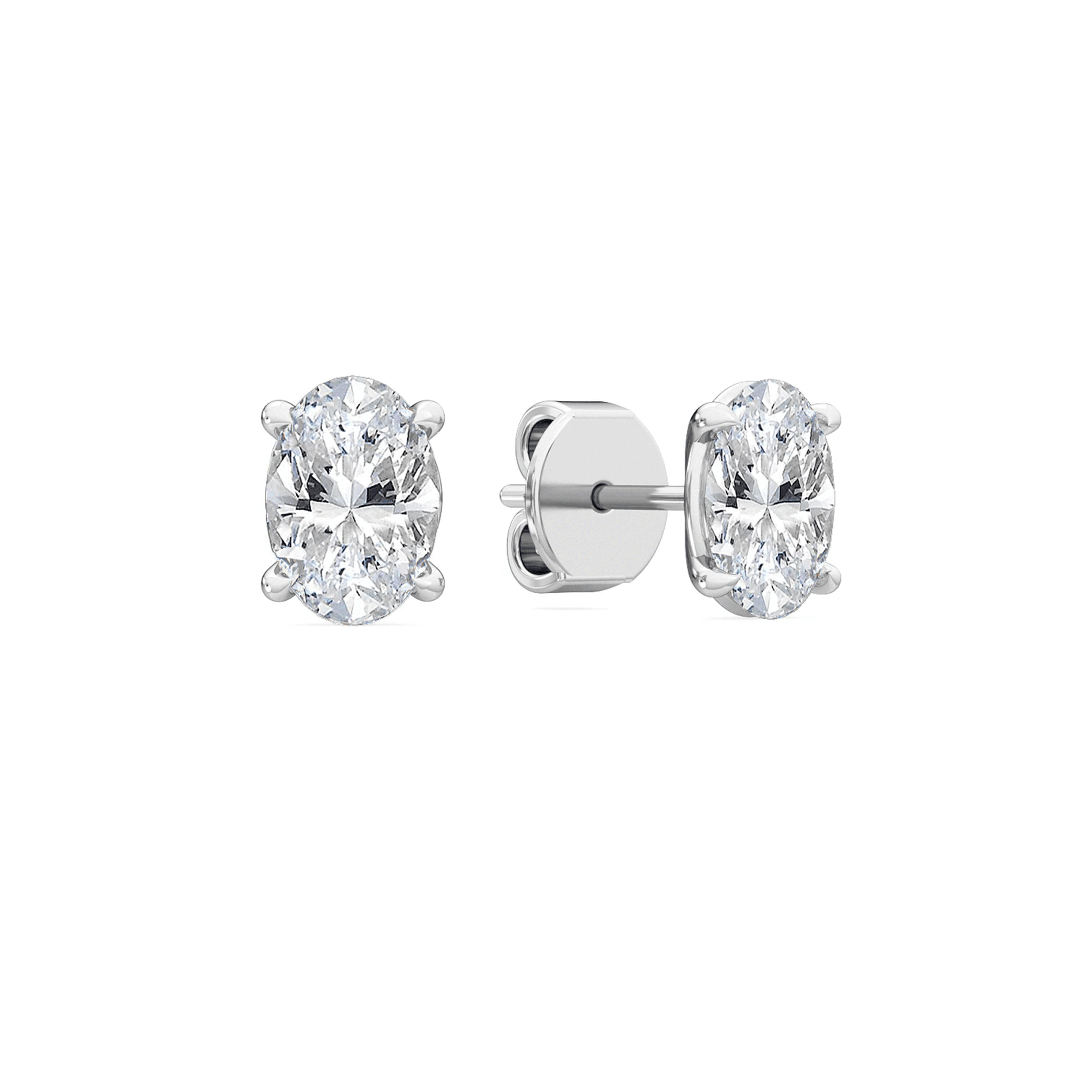 Oval Lab Diamond Stud earrings