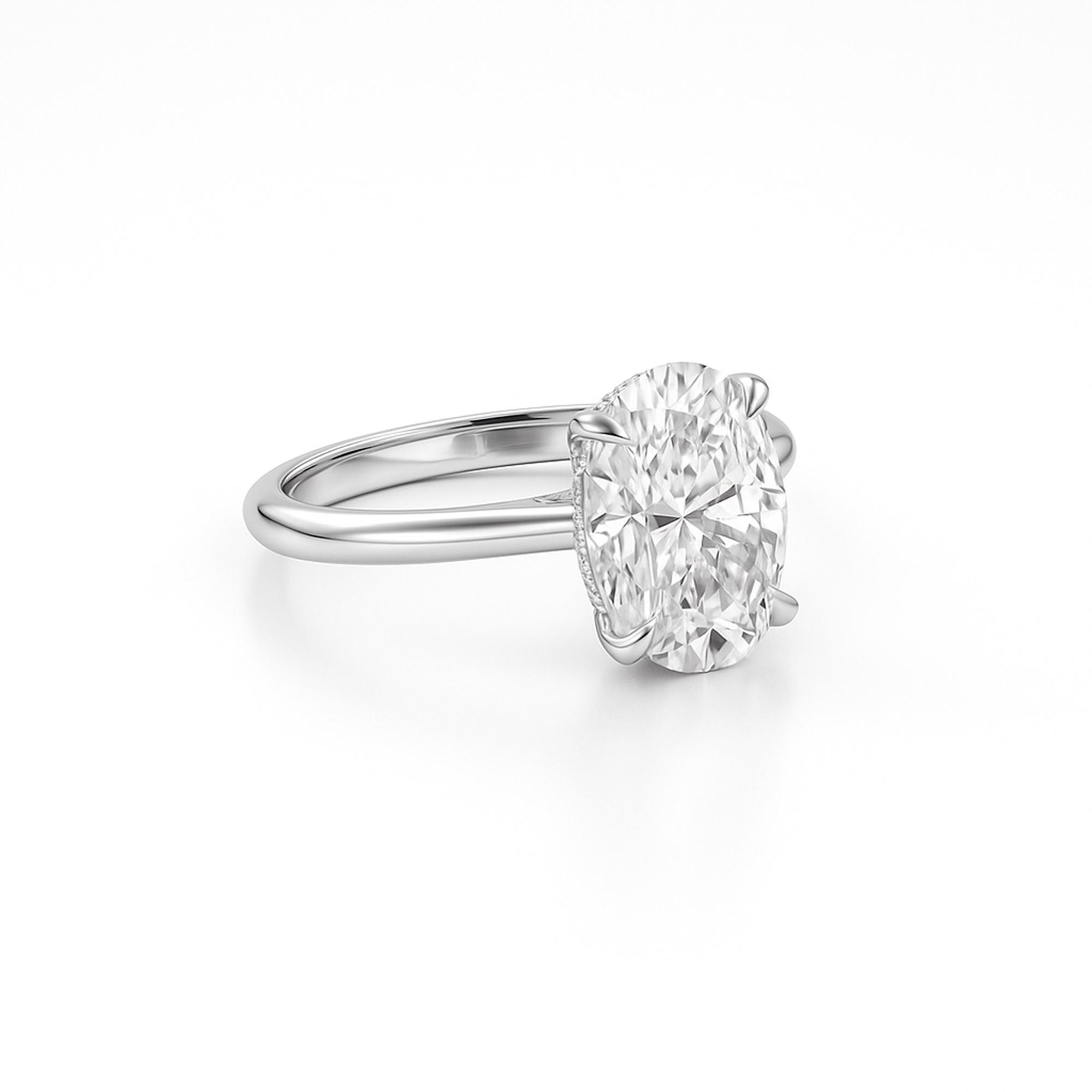 Oval lab diamond Engagement ring UAE