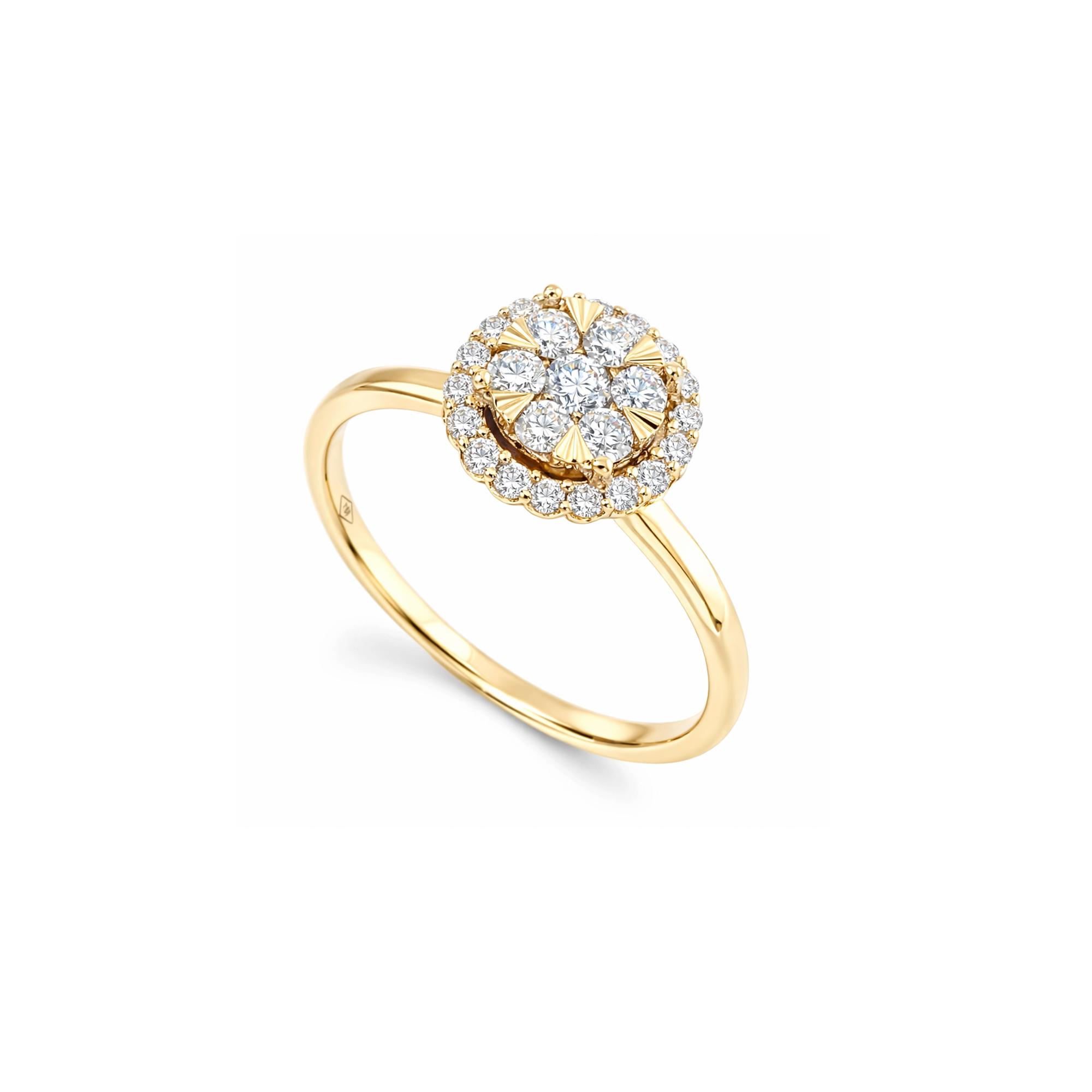 Pave Design lab diamond Ring