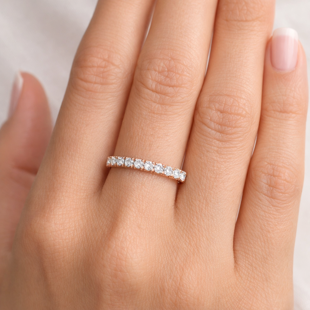 Pave Lab Diamond Eternity Ring Dubai