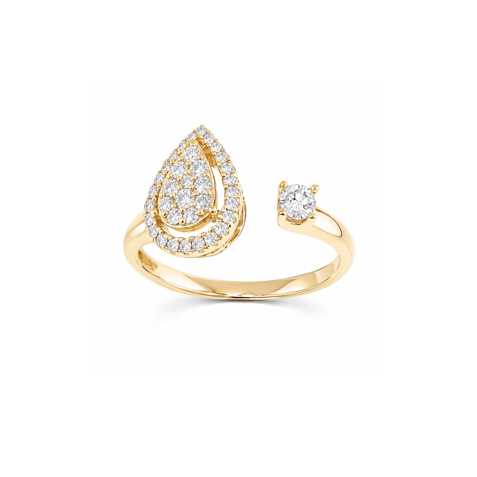 Pave Setting Lab Diamond Ring